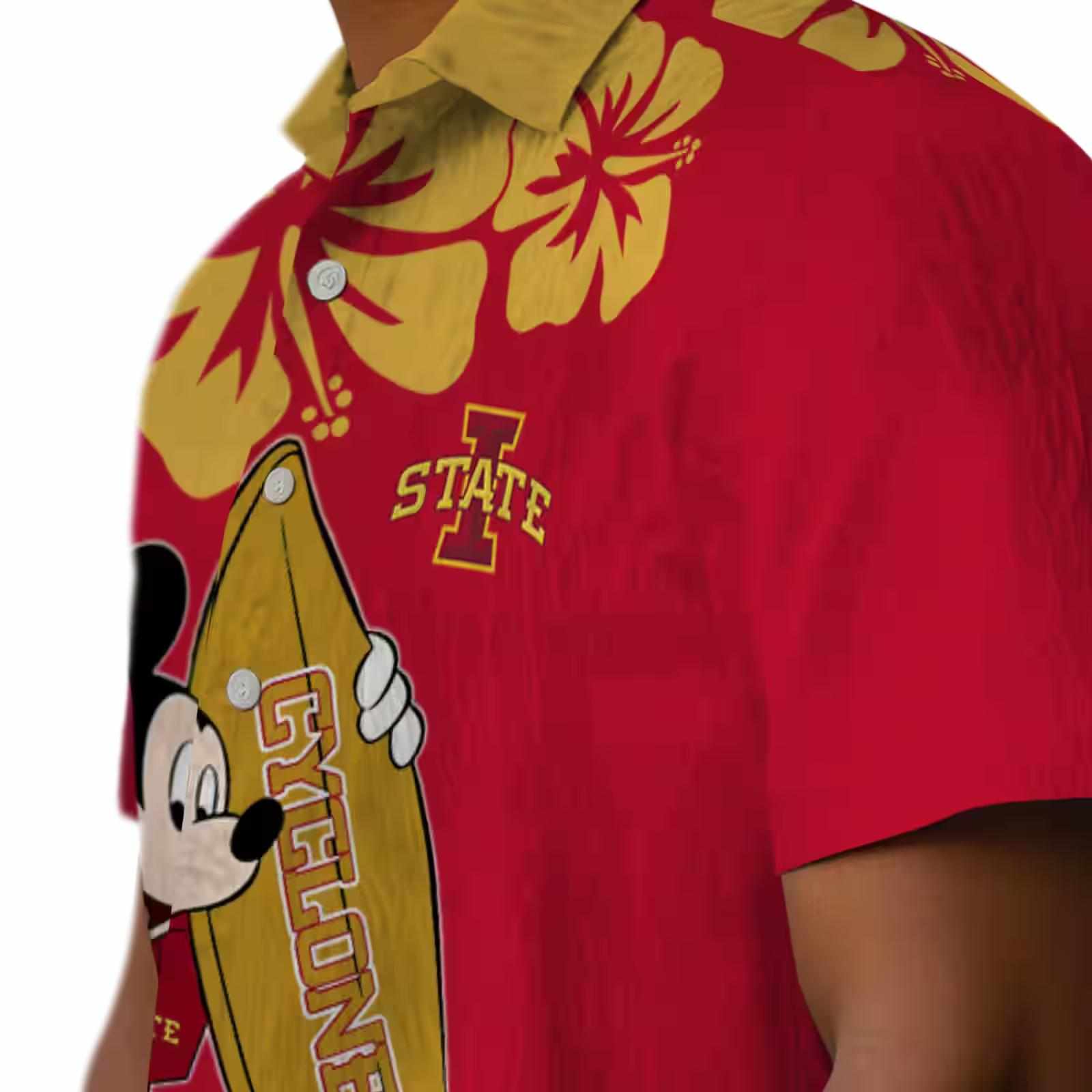 iowa state cyclones surfing mickey red hawaiian shirt trendy