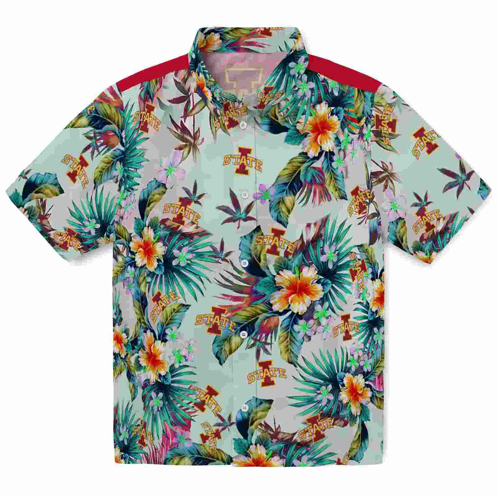 Iowa State Cyclones Tropical Foliage Green Hawaiian Shirt