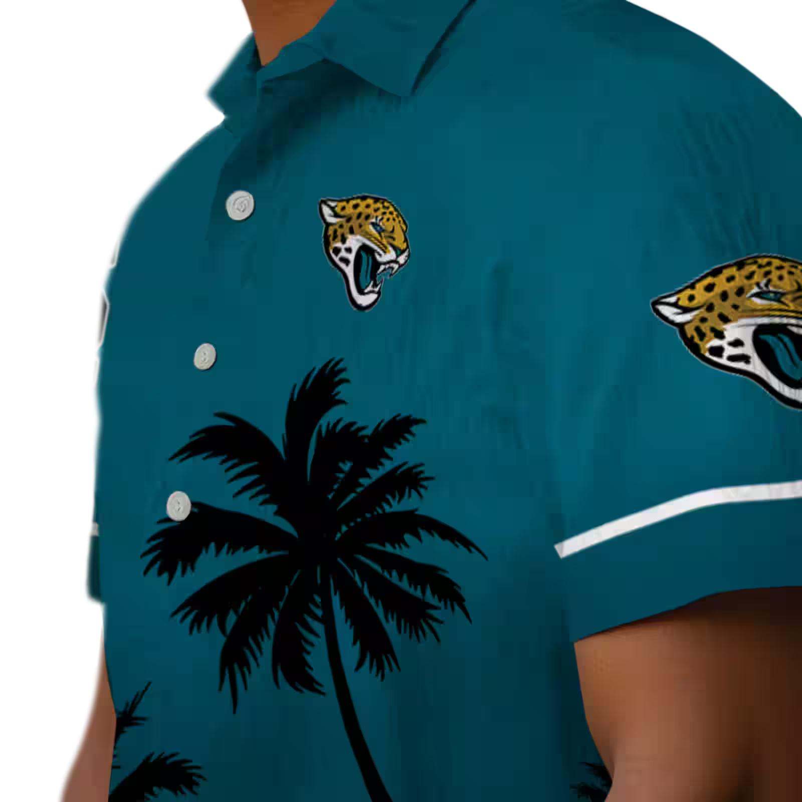 jacksonville jaguars beach sunset teal black hawaiian shirt trendy