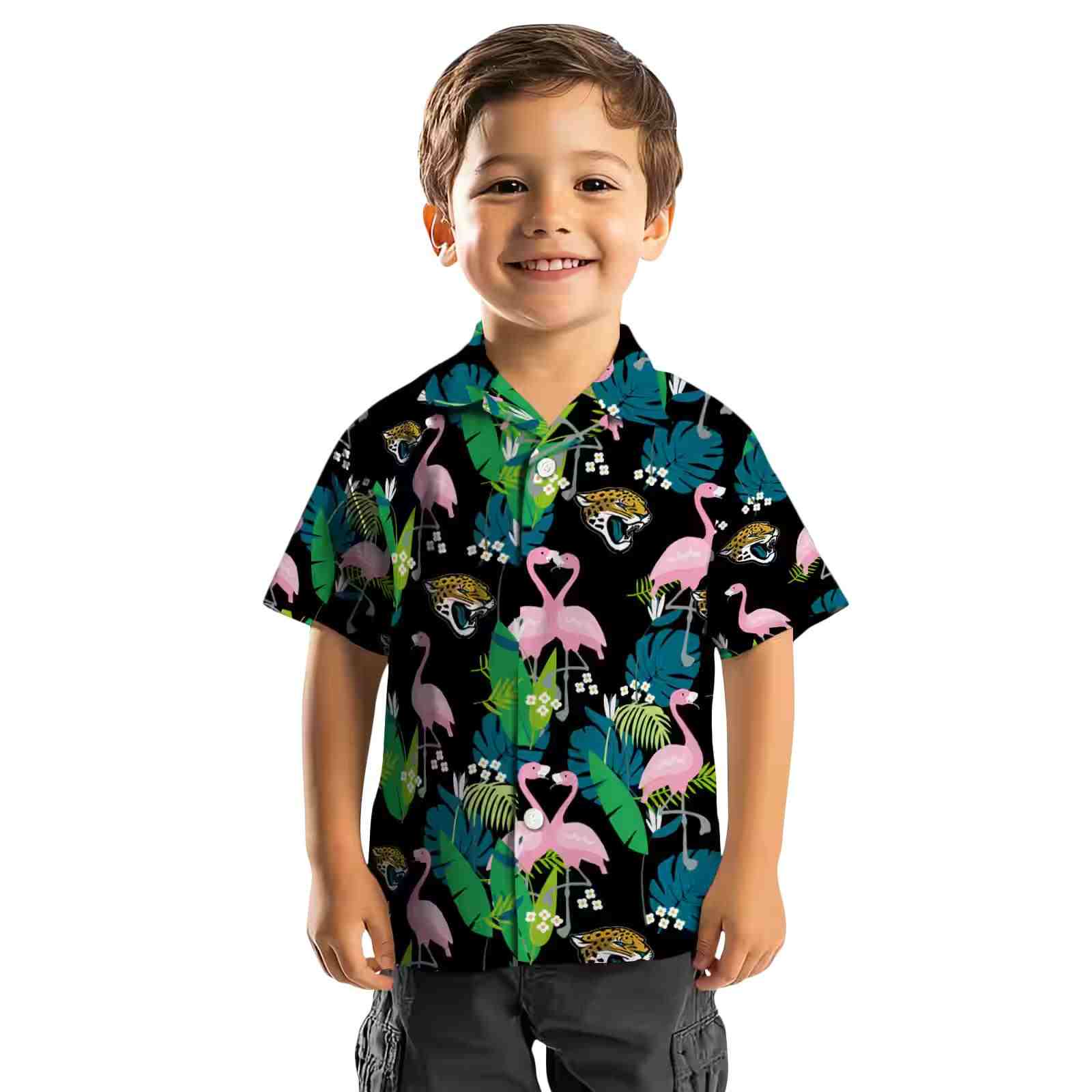 jacksonville jaguars flamingo foliage teal green hawaiian shirt top rated