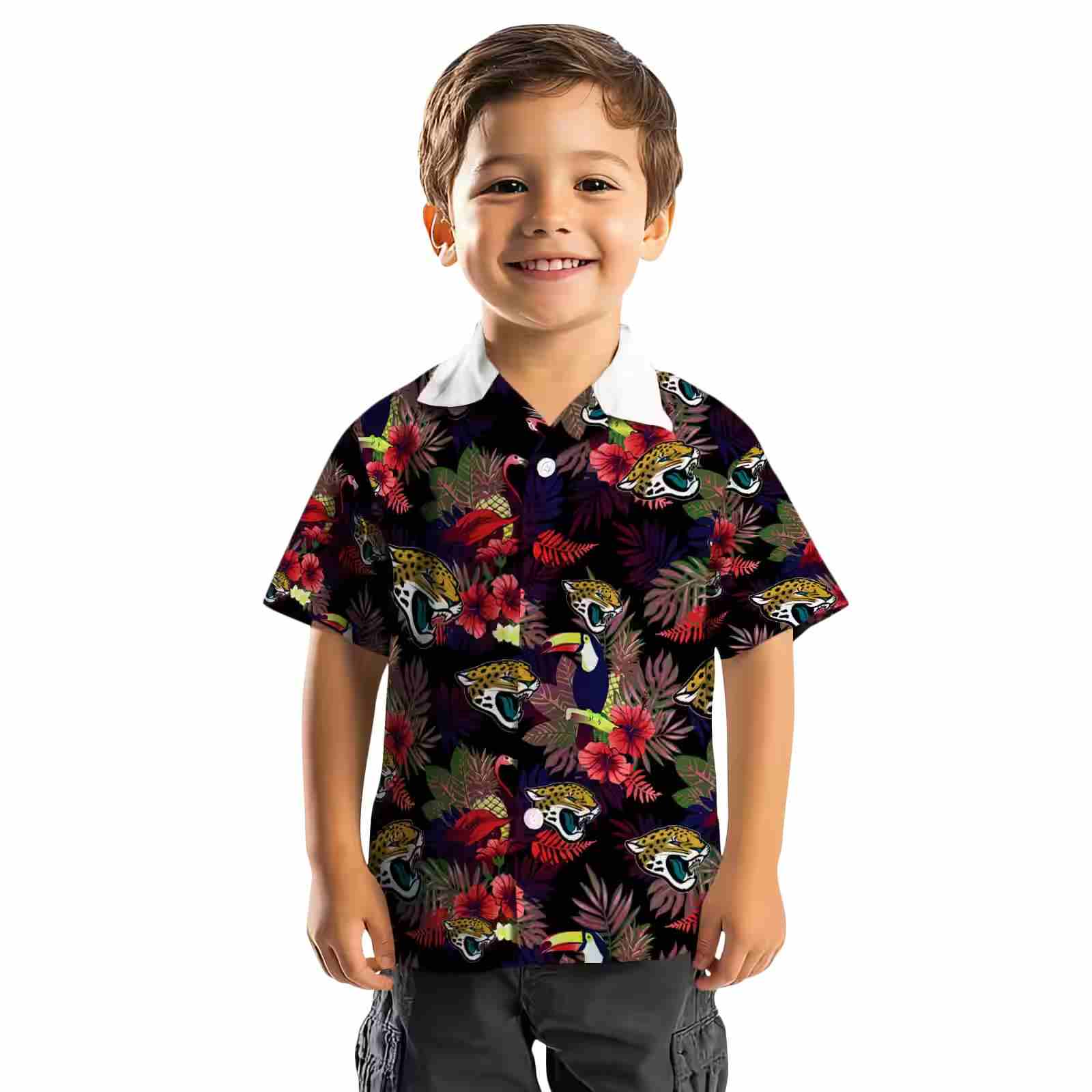 jacksonville jaguars floral toucan teal red hawaiian shirt top rated