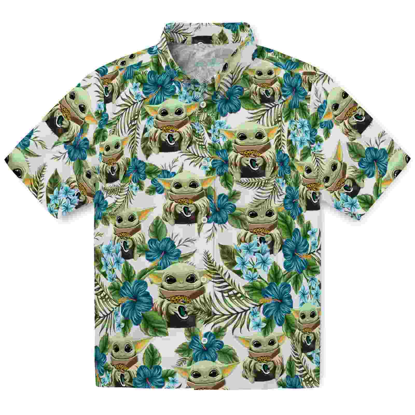 Jacksonville Jaguars Tropical Yoda Green Hawaiian Shirt