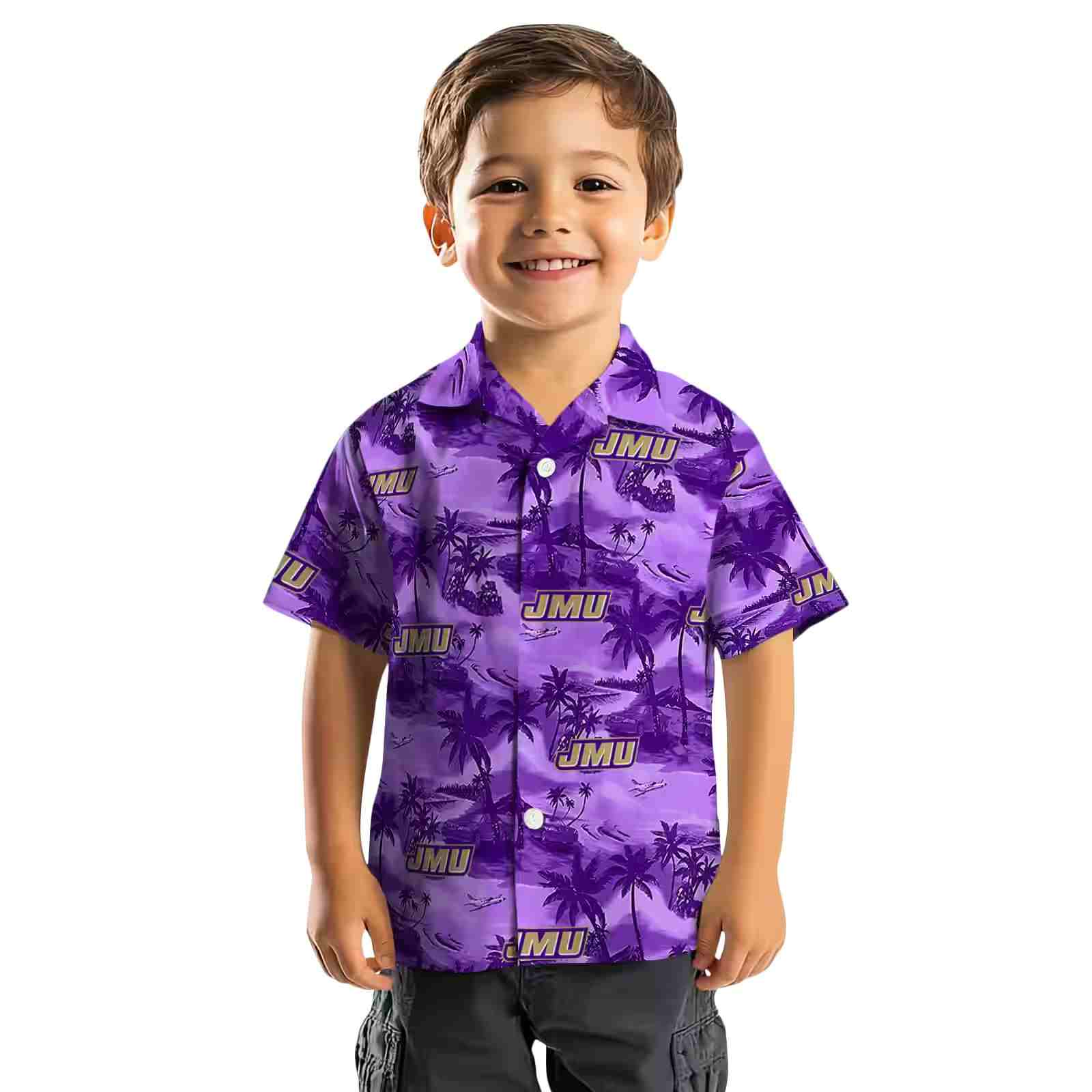 james madison dukes coastal palms purple hawaiian shirt top rated