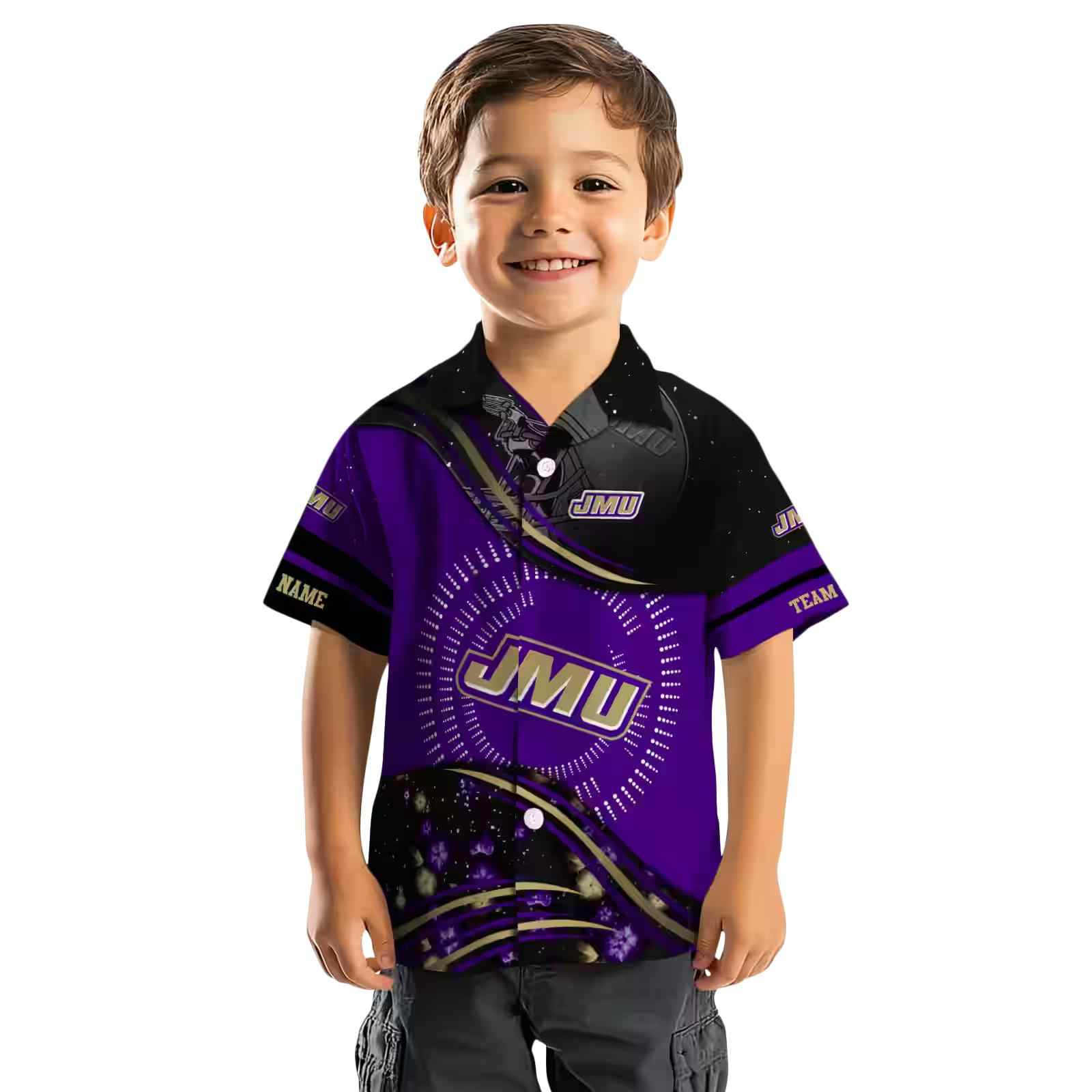 james madison dukes football wave purple black hawaiian shirt top rated