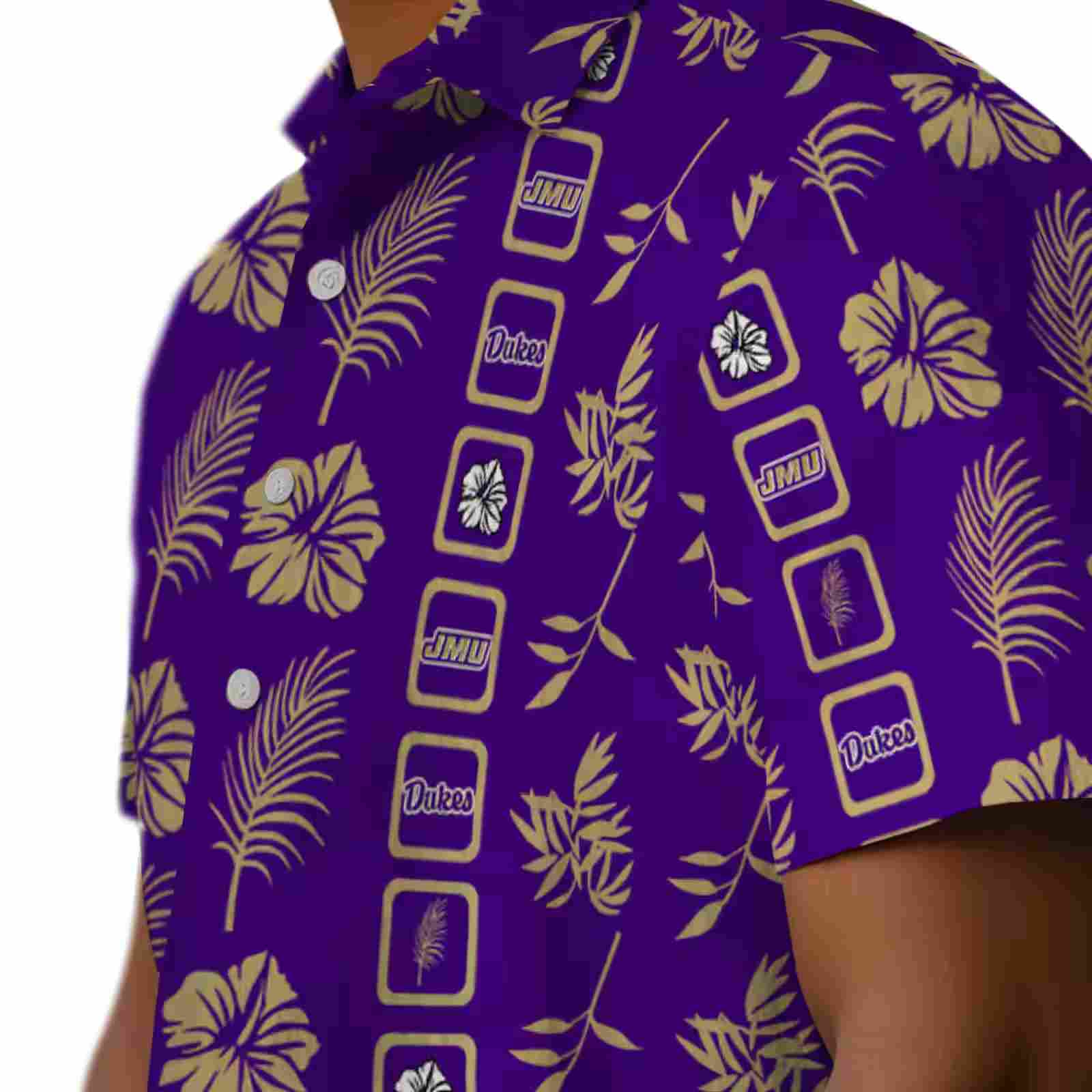 james madison dukes framed floral purple hawaiian shirt trendy