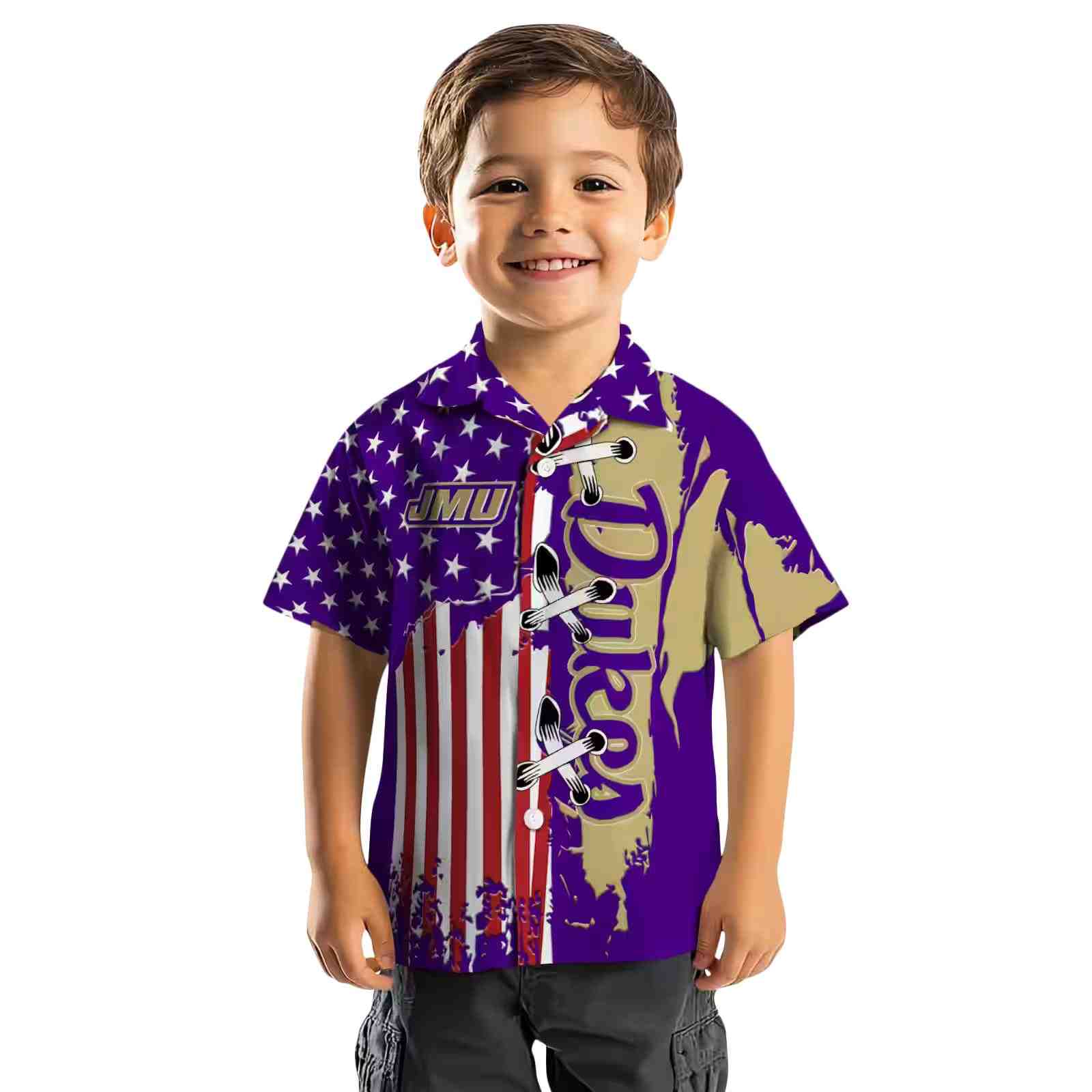 james madison dukes stitched flag purple hawaiian shirt top rated