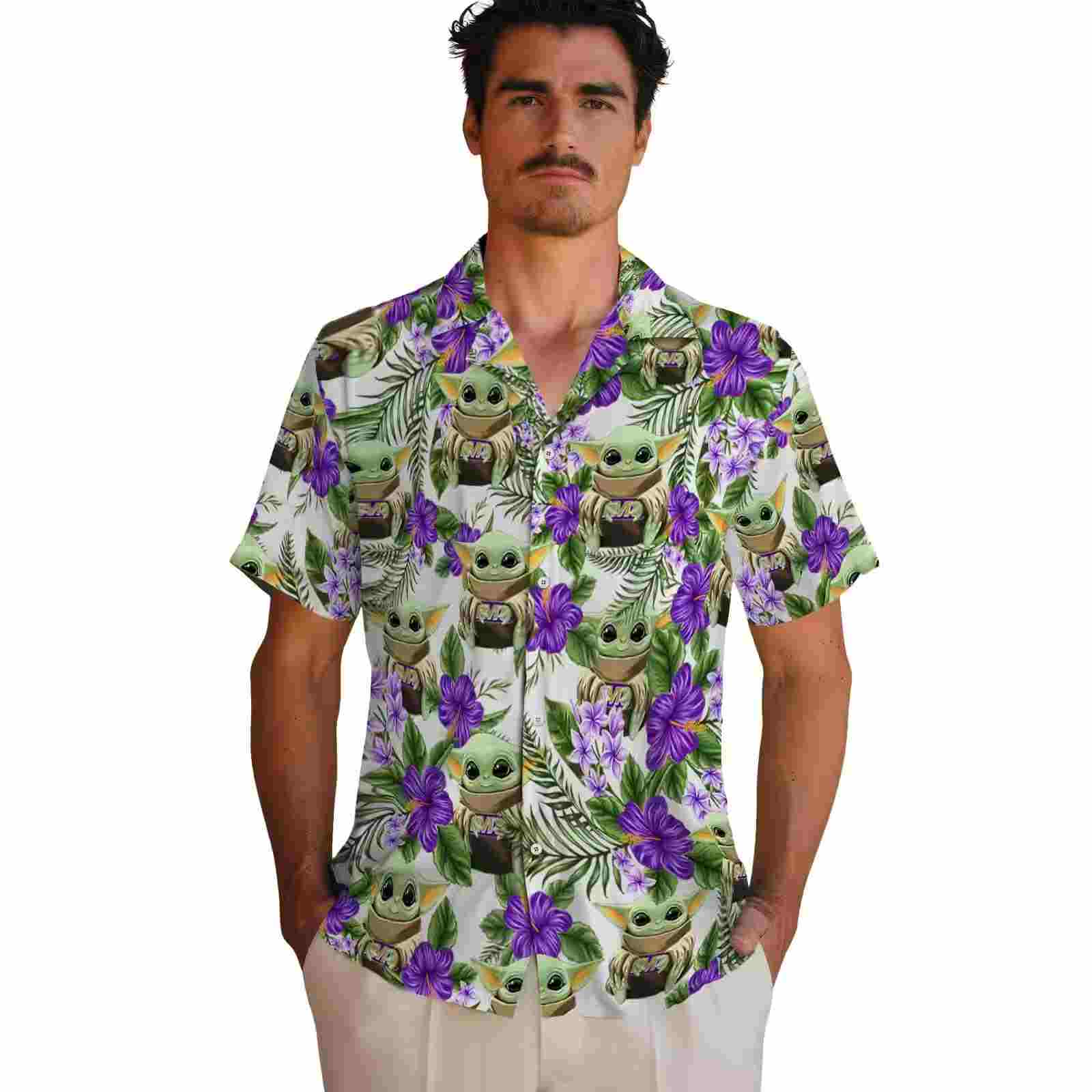 james madison dukes tropical yoda green hawaiian shirt fashion forward