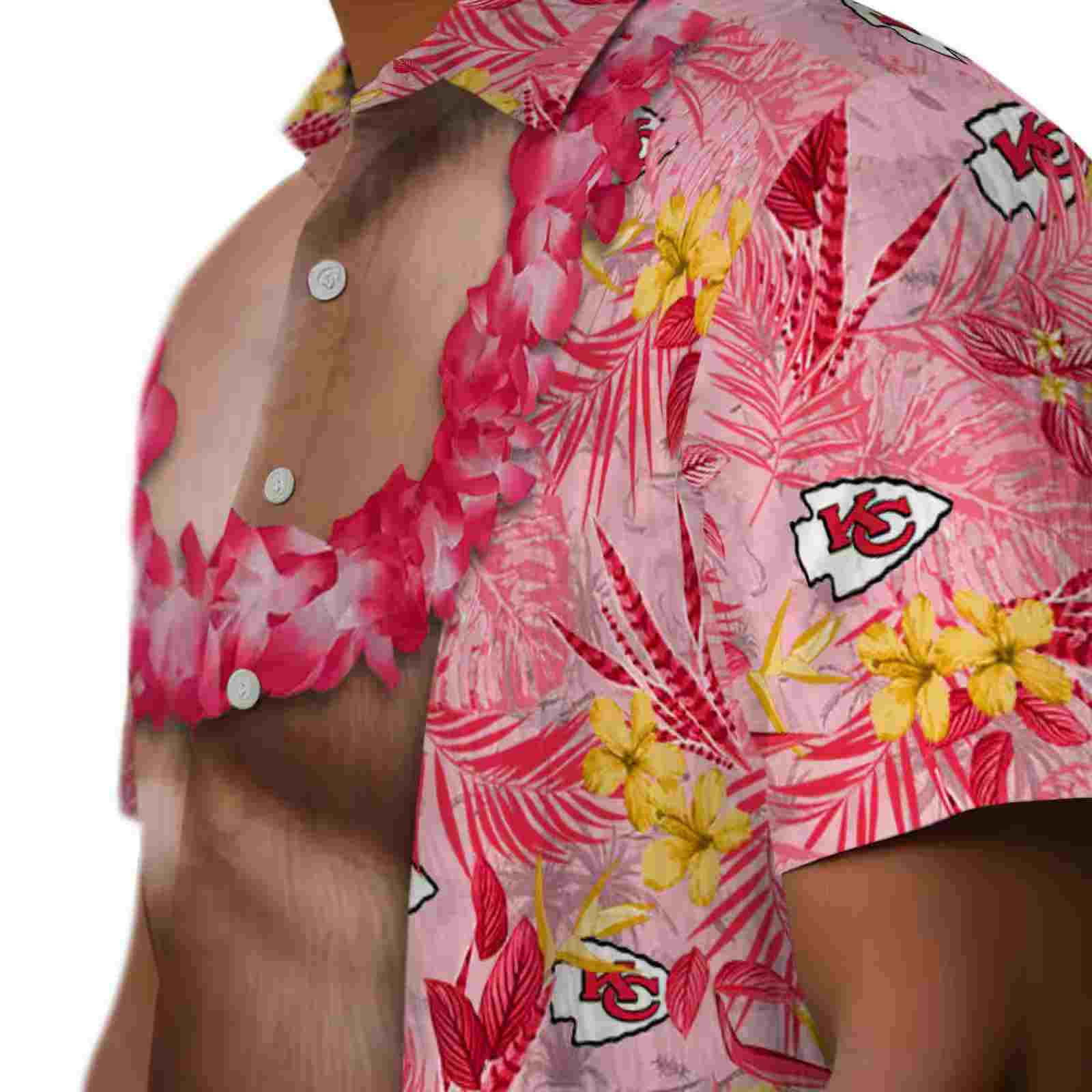 kansas city chiefs chest illusion red hawaiian shirt trendy