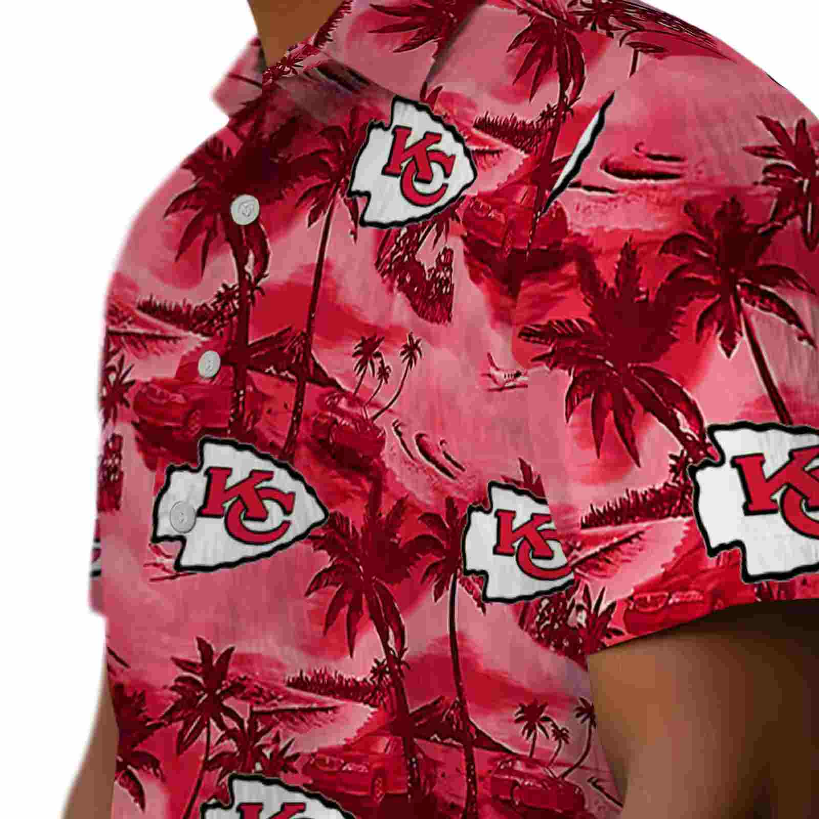 kansas city chiefs coastal palms red hawaiian shirt trendy