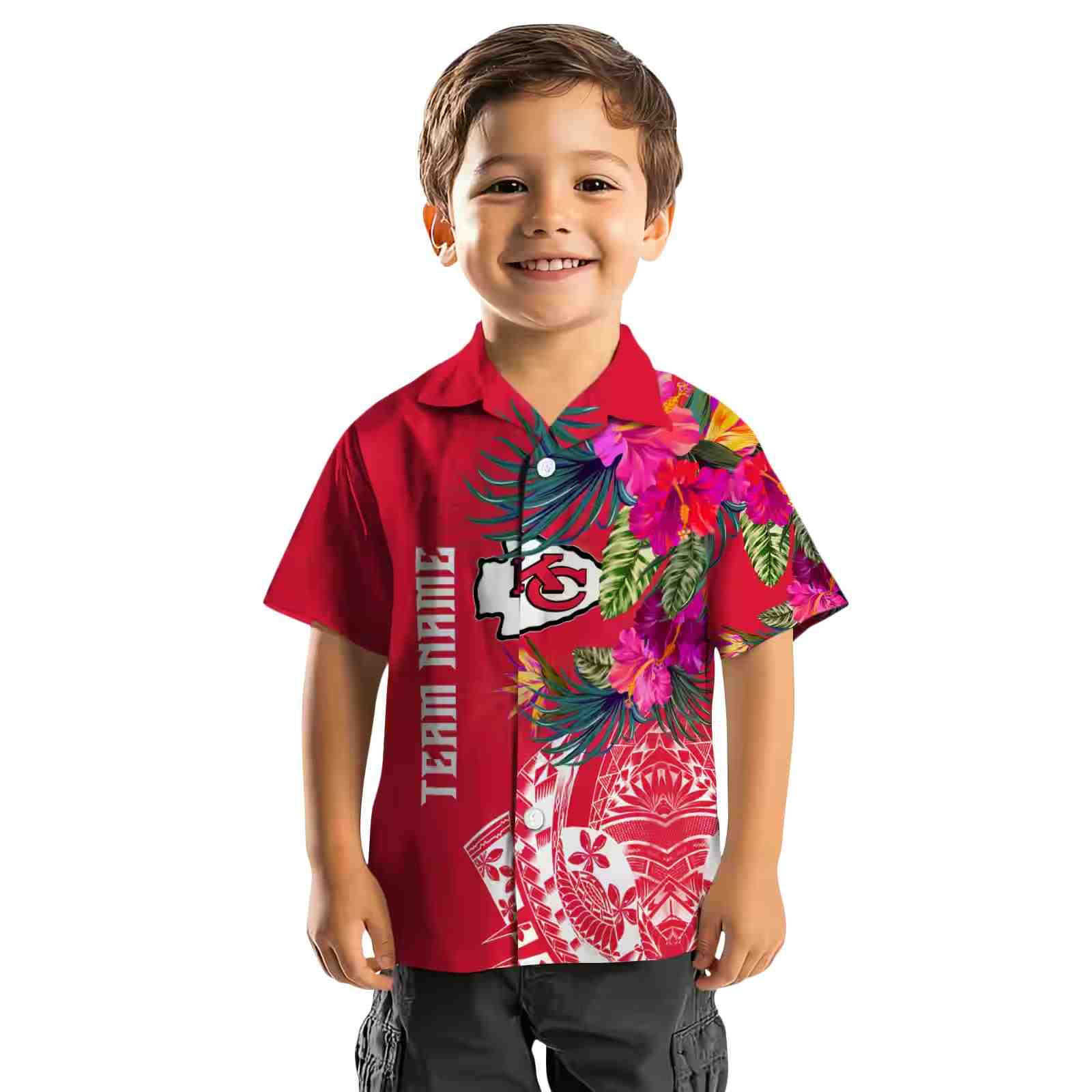 kansas city chiefs floral polynesian red hawaiian shirt top rated