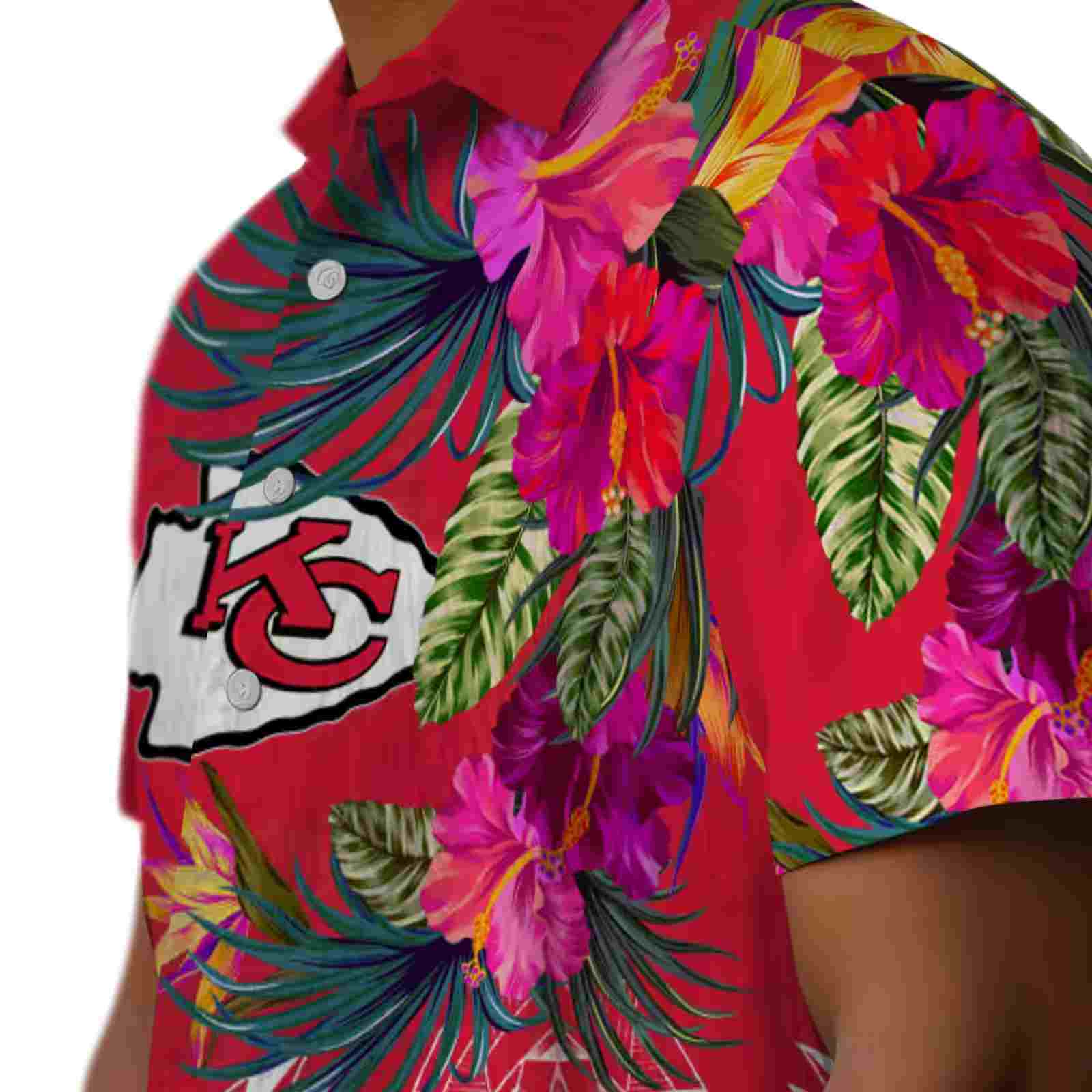 kansas city chiefs floral polynesian red hawaiian shirt trendy