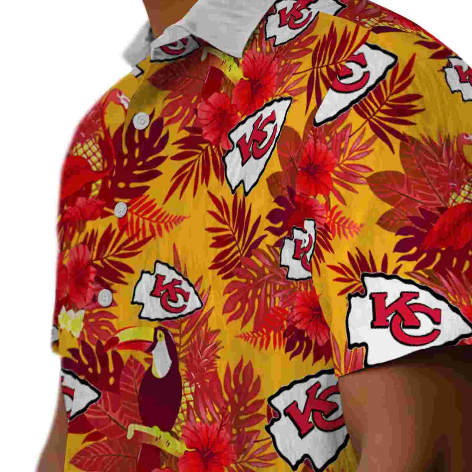 kansas city chiefs floral toucan red hawaiian shirt trendy