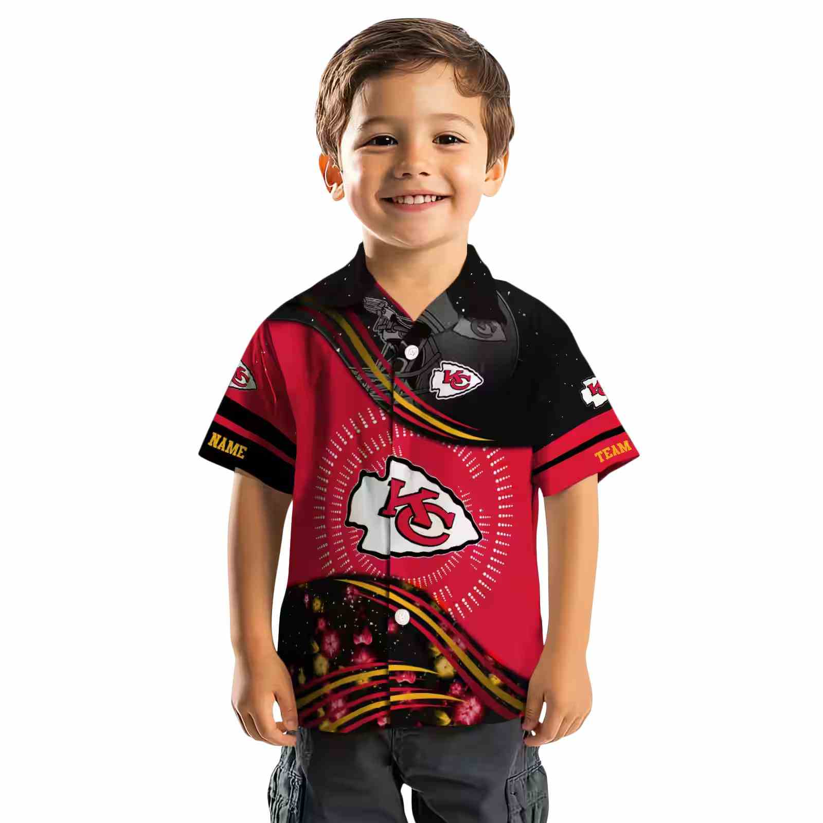 kansas city chiefs football wave red black hawaiian shirt top rated