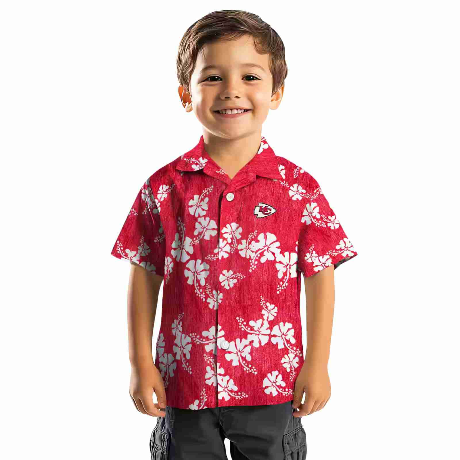 kansas city chiefs hibiscus clusters red hawaiian shirt top rated