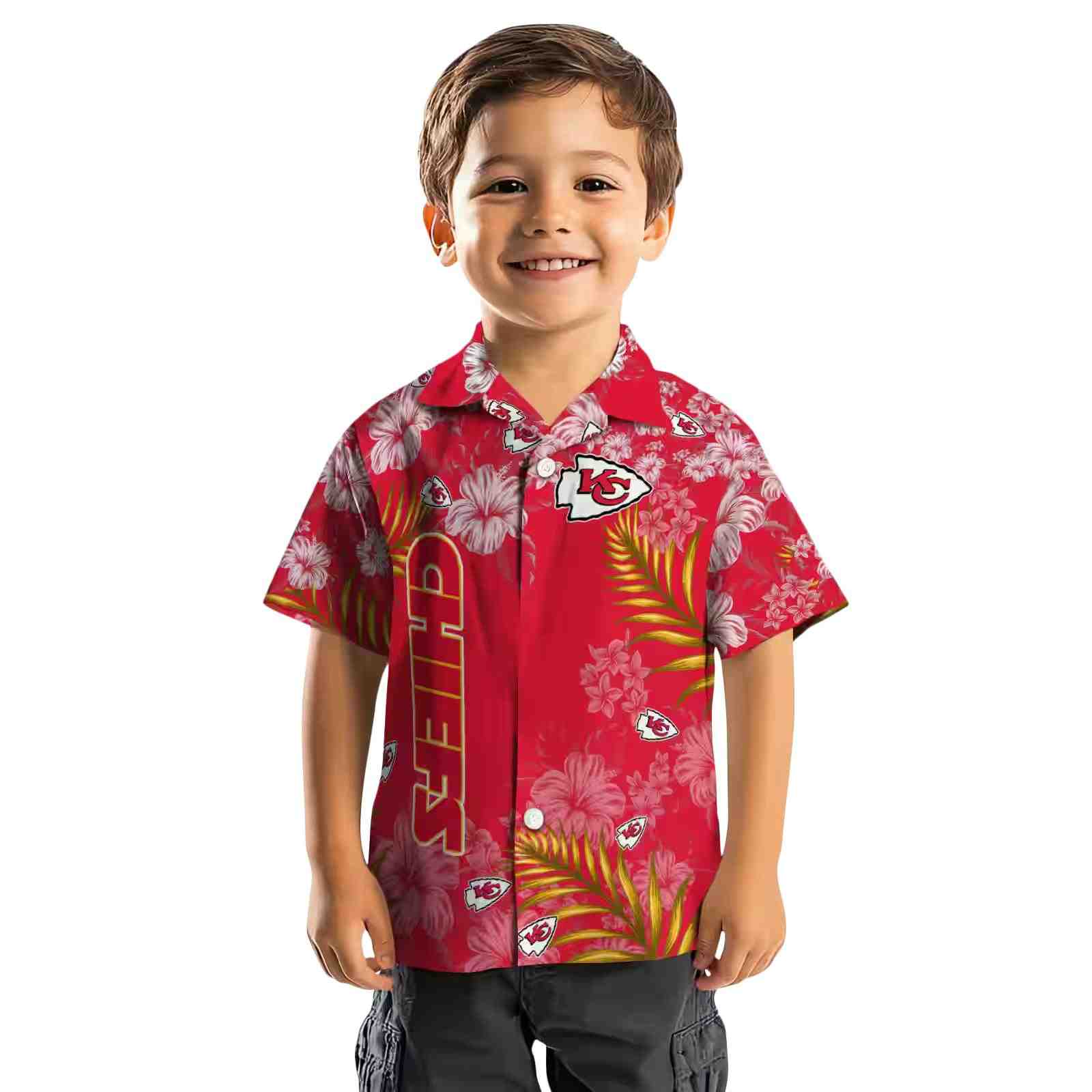 kansas city chiefs hibiscus print red hawaiian shirt top rated