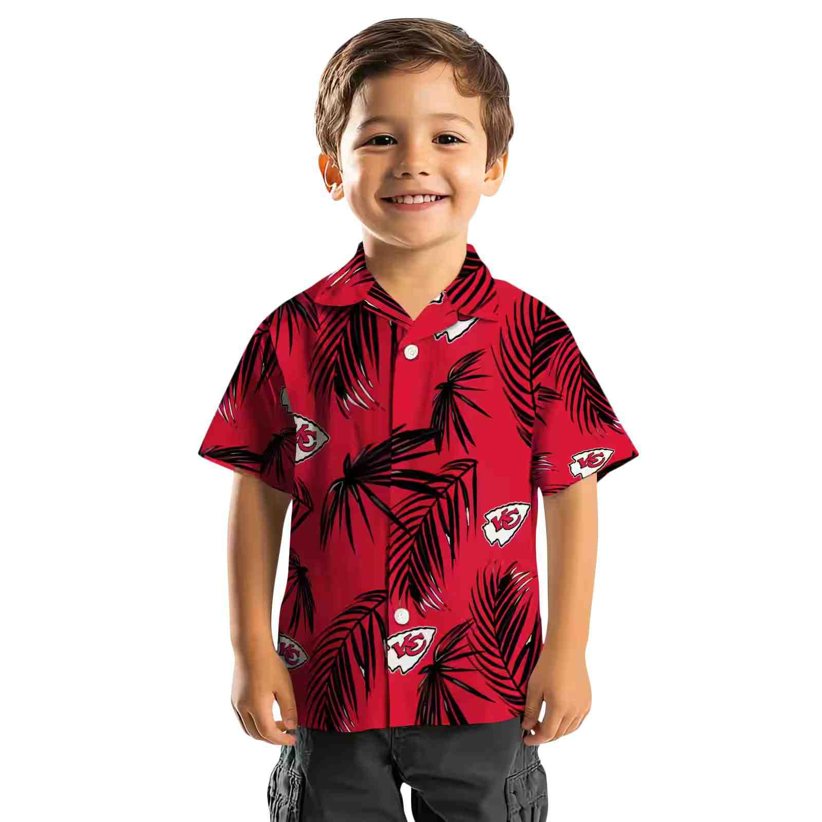 kansas city chiefs palm leaf red hawaiian shirt top rated