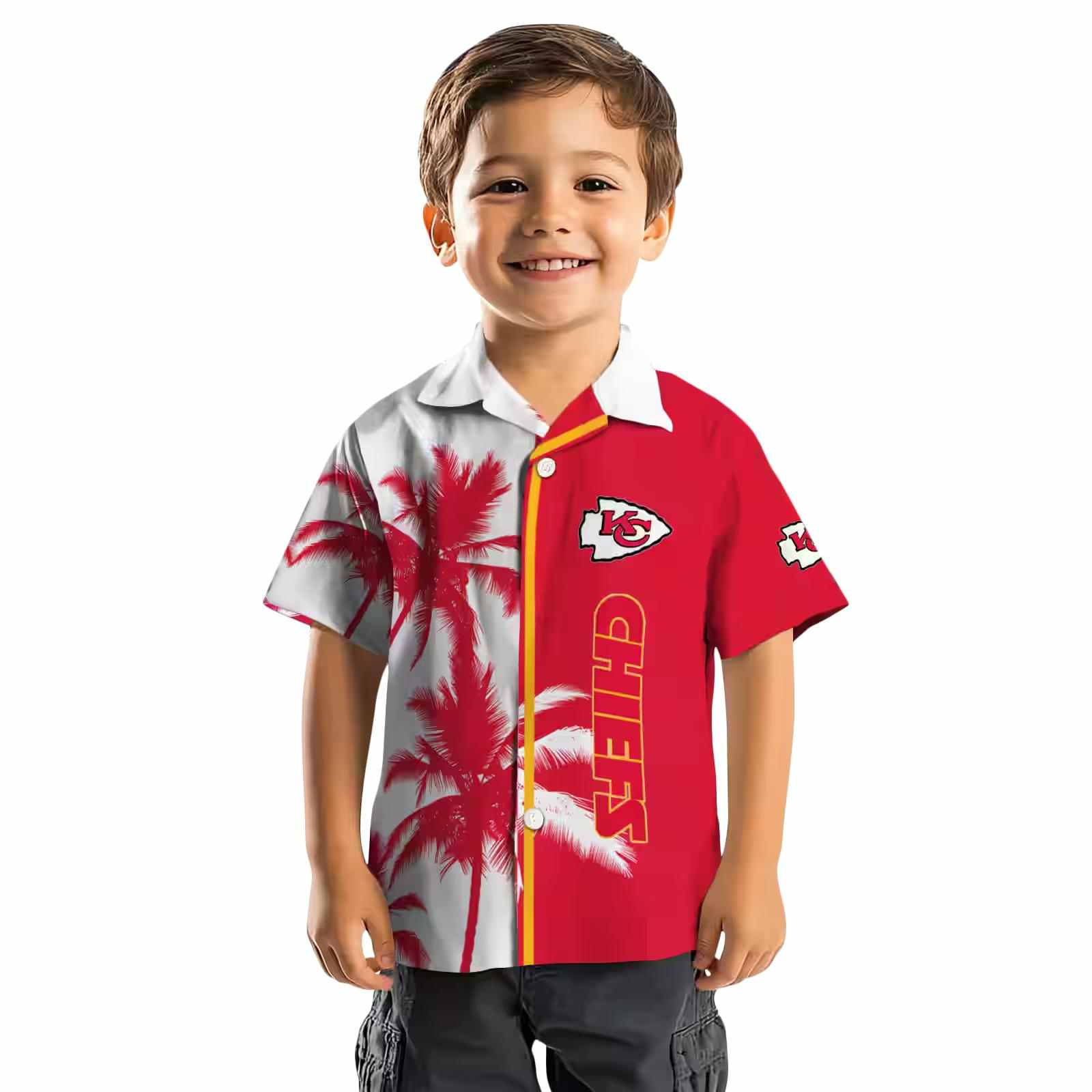 kansas city chiefs palm trees red white hawaiian shirt top rated