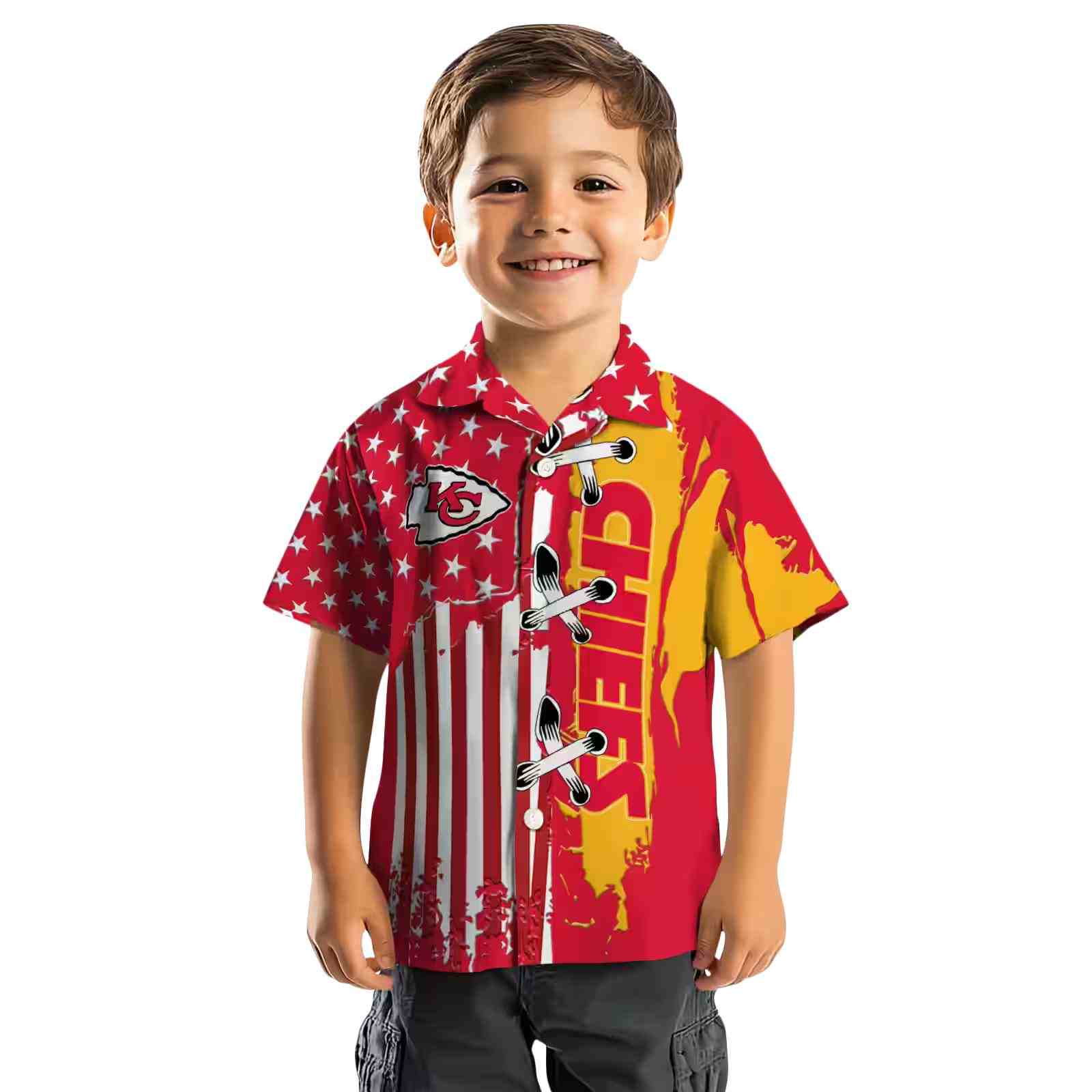 kansas city chiefs stitched flag red hawaiian shirt top rated