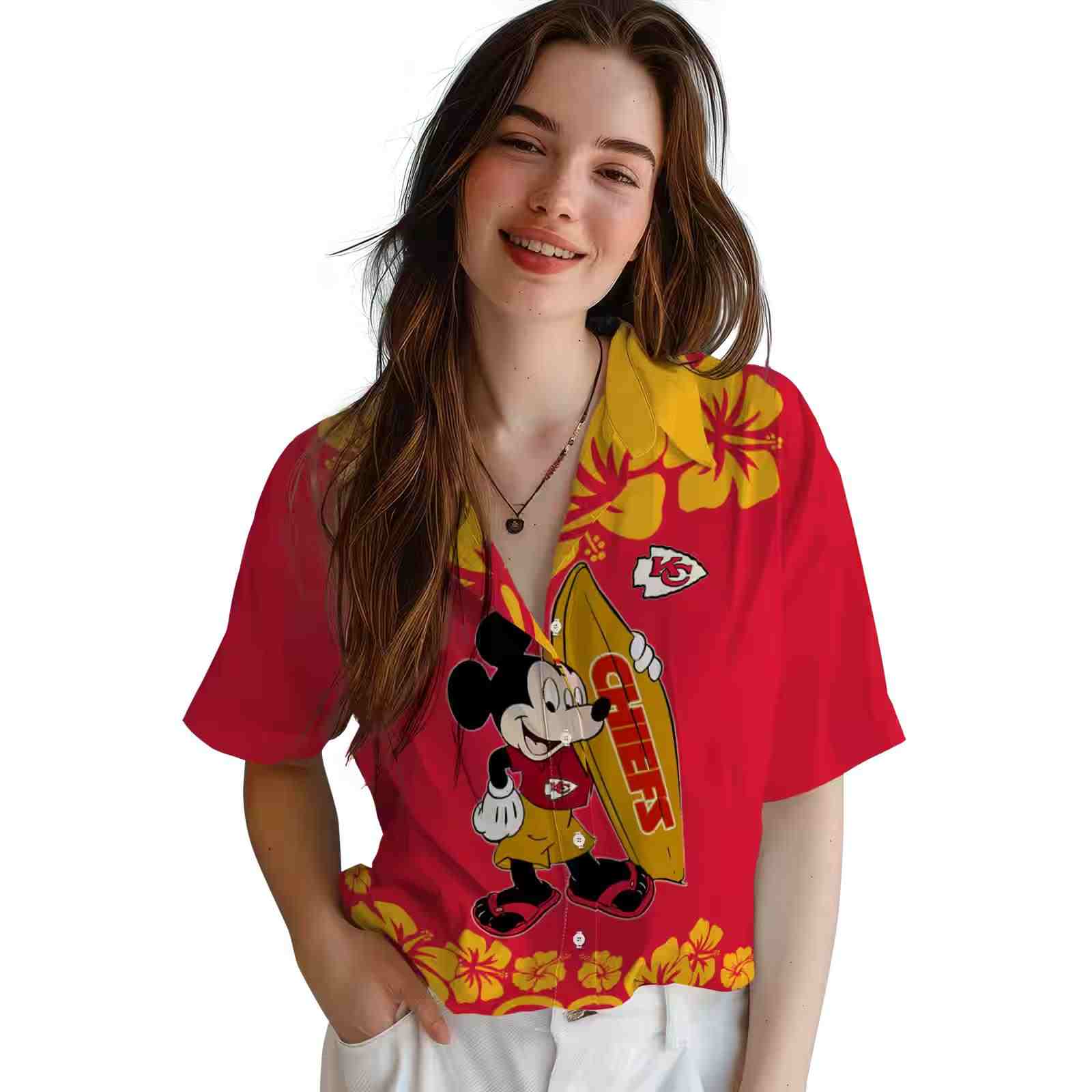 kansas city chiefs surfing mickey red hawaiian shirt latest model