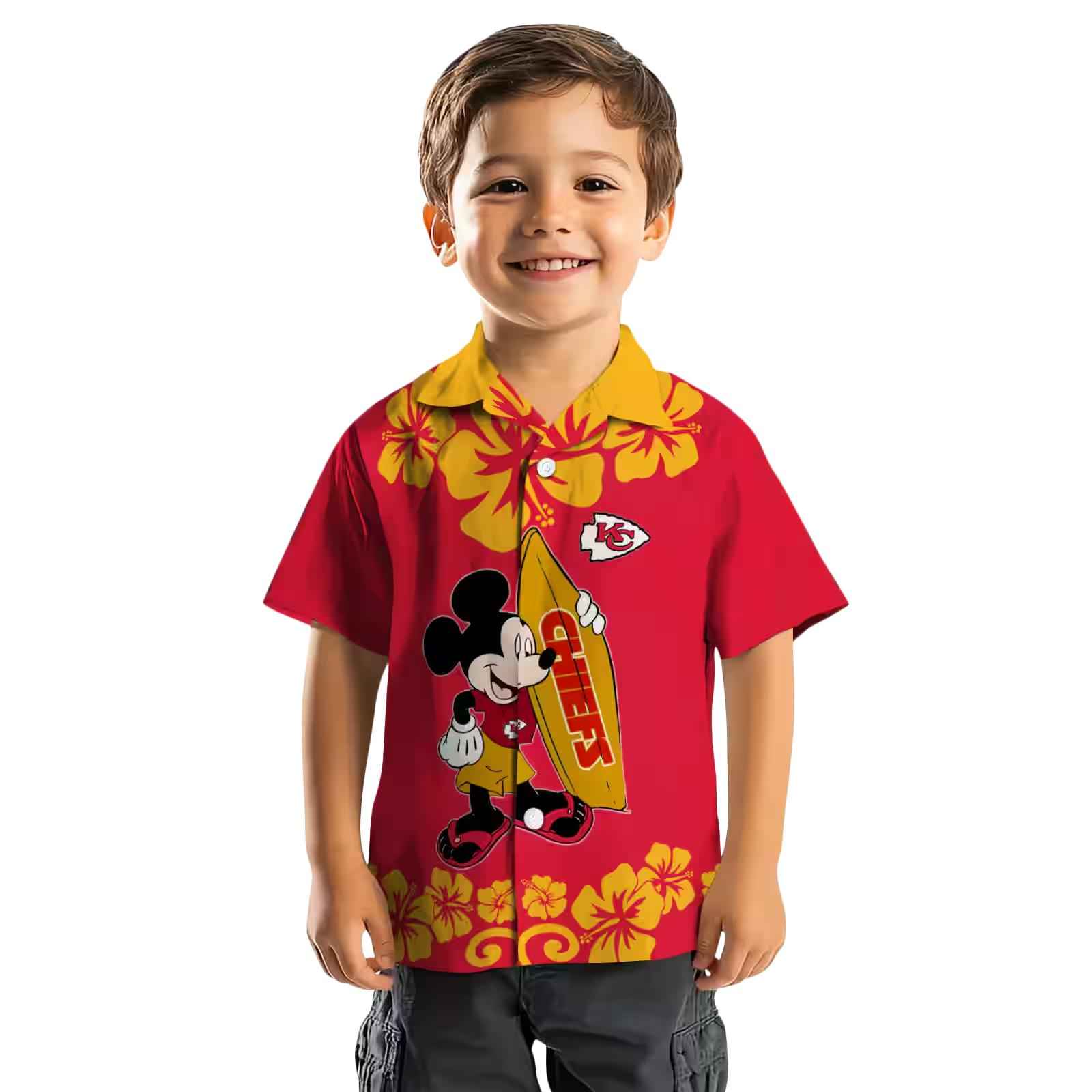 kansas city chiefs surfing mickey red hawaiian shirt top rated