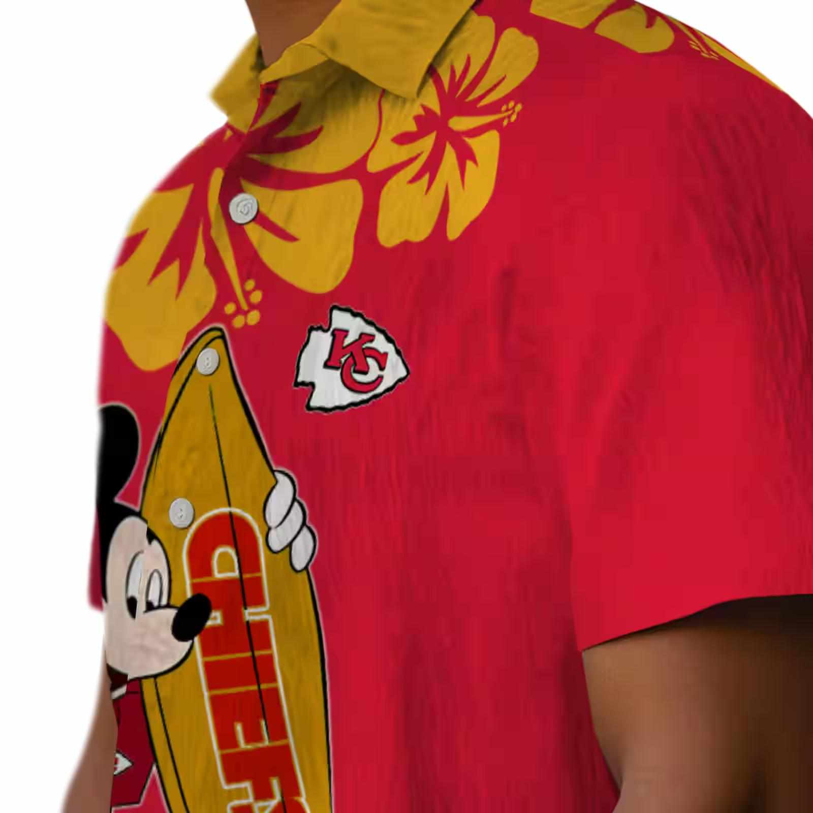 kansas city chiefs surfing mickey red hawaiian shirt trendy