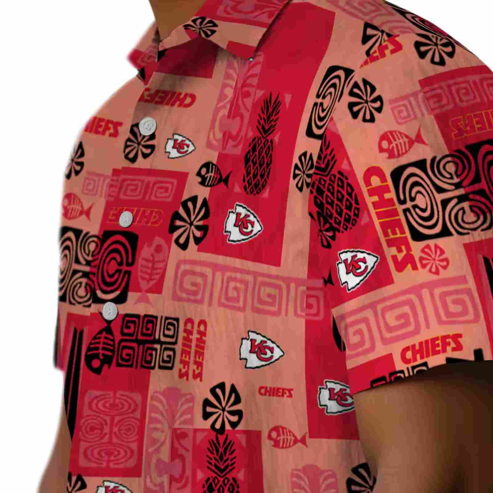 kansas city chiefs tribal symbols red hawaiian shirt trendy