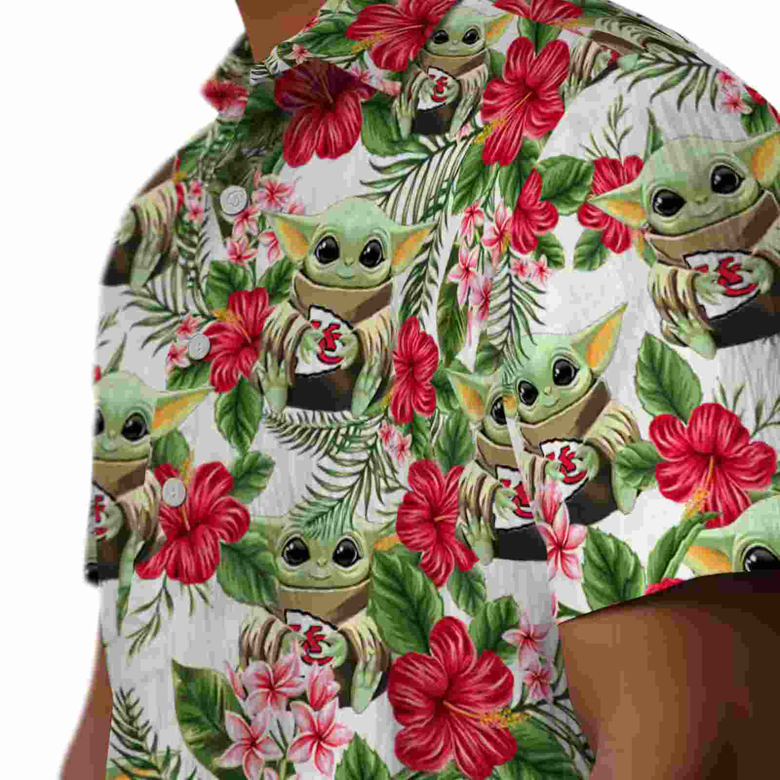 kansas city chiefs tropical yoda green hawaiian shirt trendy