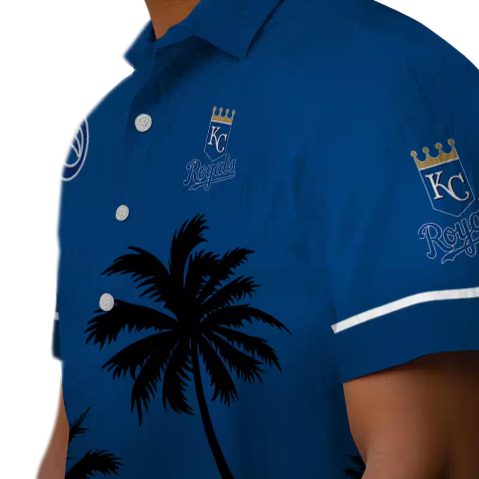 kansas city royals beach sunset royal blue black hawaiian shirt trendy