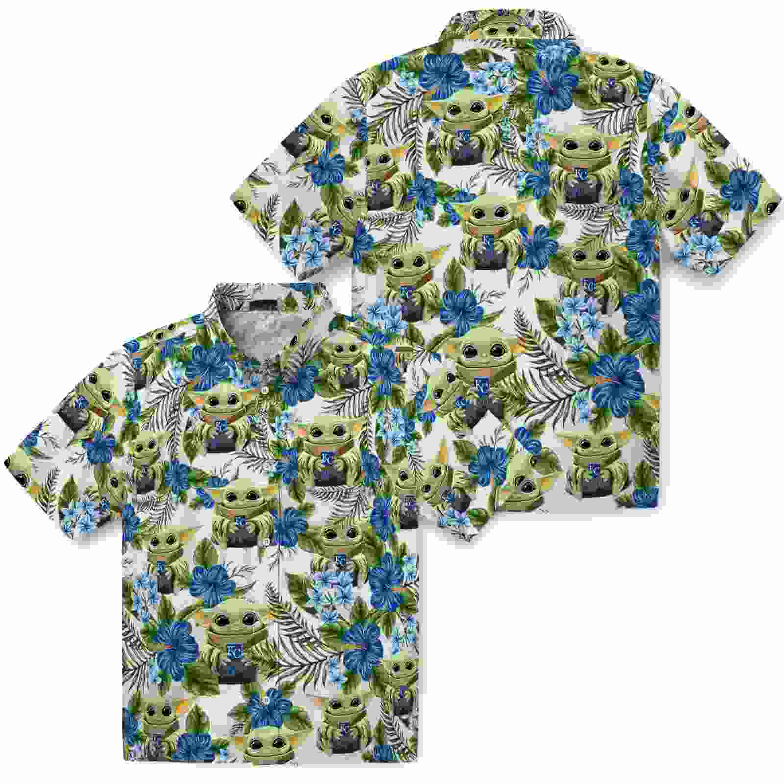 kansas city royals tropical yoda green hawaiian shirt high quality