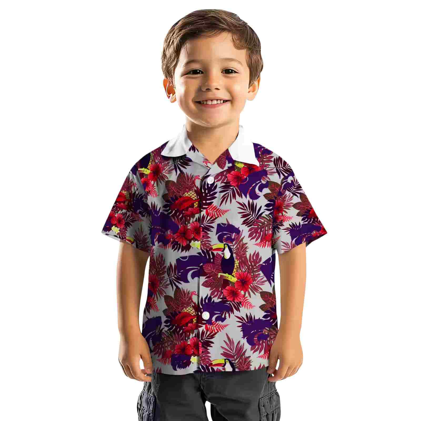 kansas state wildcats floral toucan purple red hawaiian shirt top rated