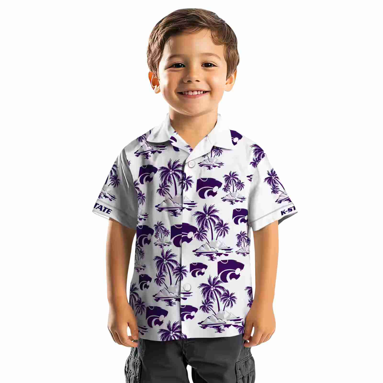 kansas state wildcats palm island print purple white hawaiian shirt top rated