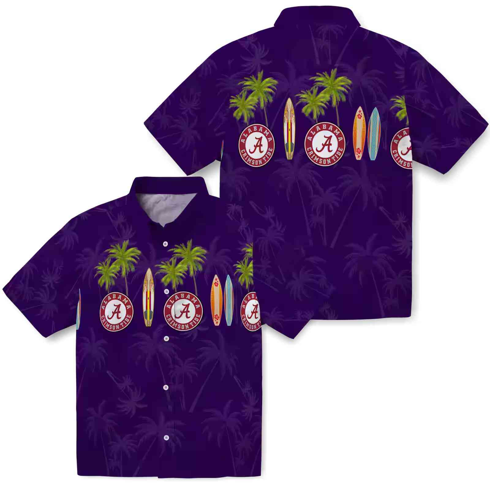 kansas state wildcats surfboard palm purple hawaiian shirt high quality