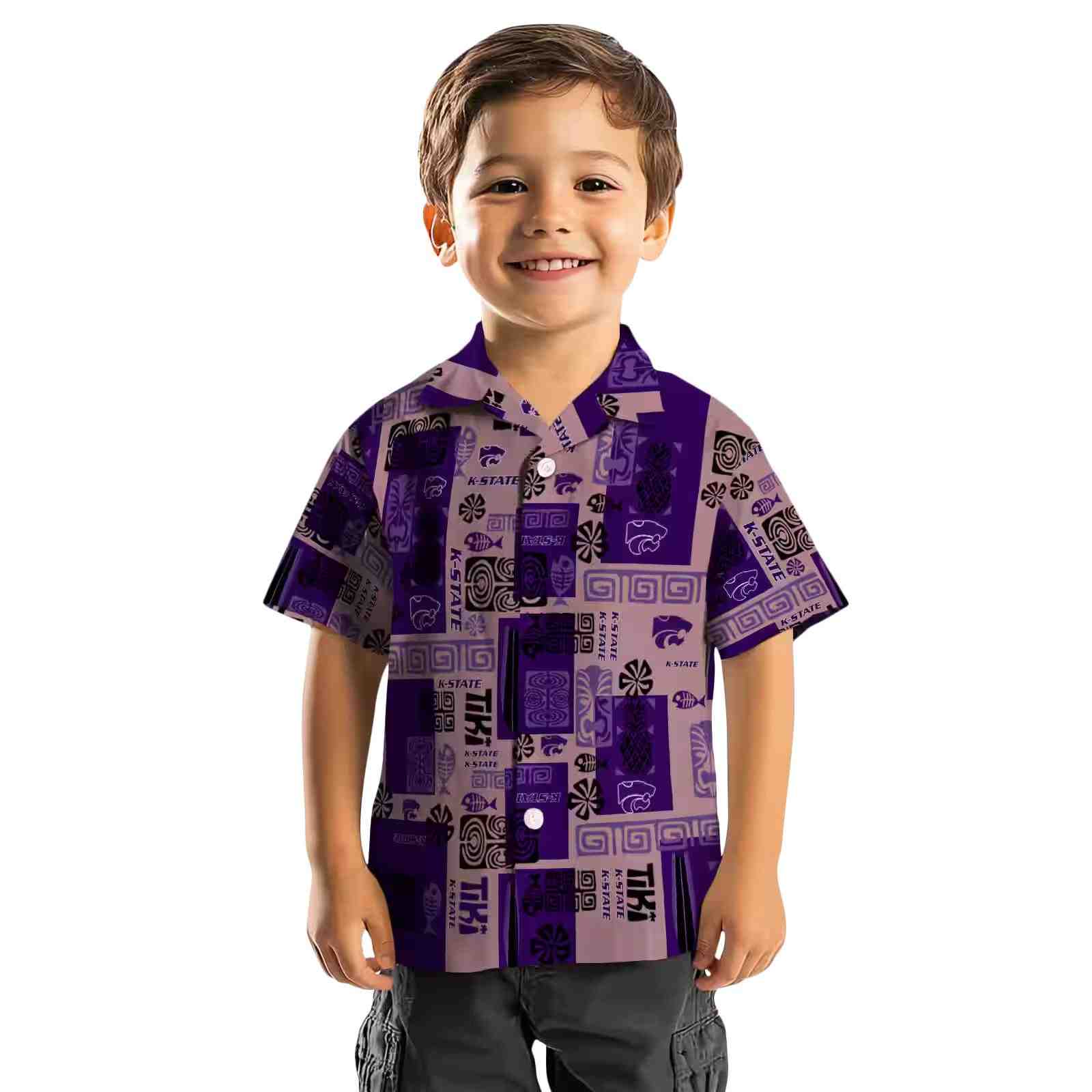 kansas state wildcats tribal symbols purple hawaiian shirt top rated