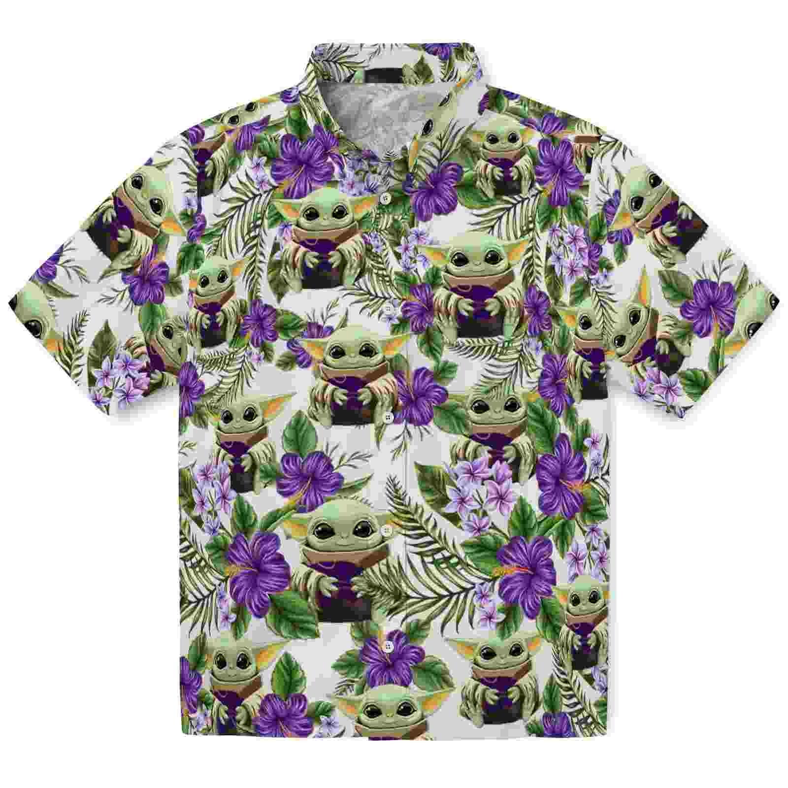 Kansas State Wildcats Tropical Yoda Green Hawaiian Shirt