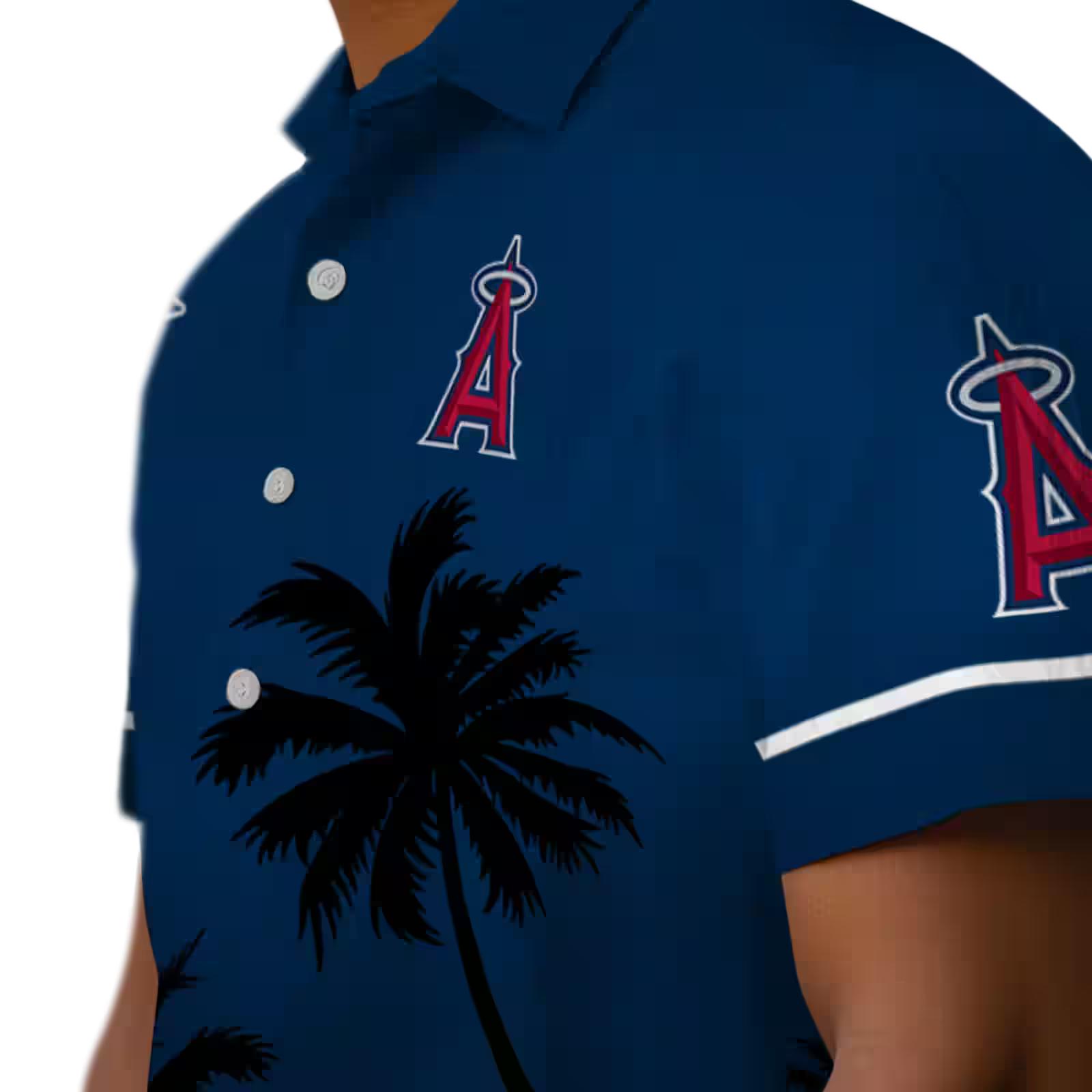 los angeles angels beach sunset blue black hawaiian shirt trendy