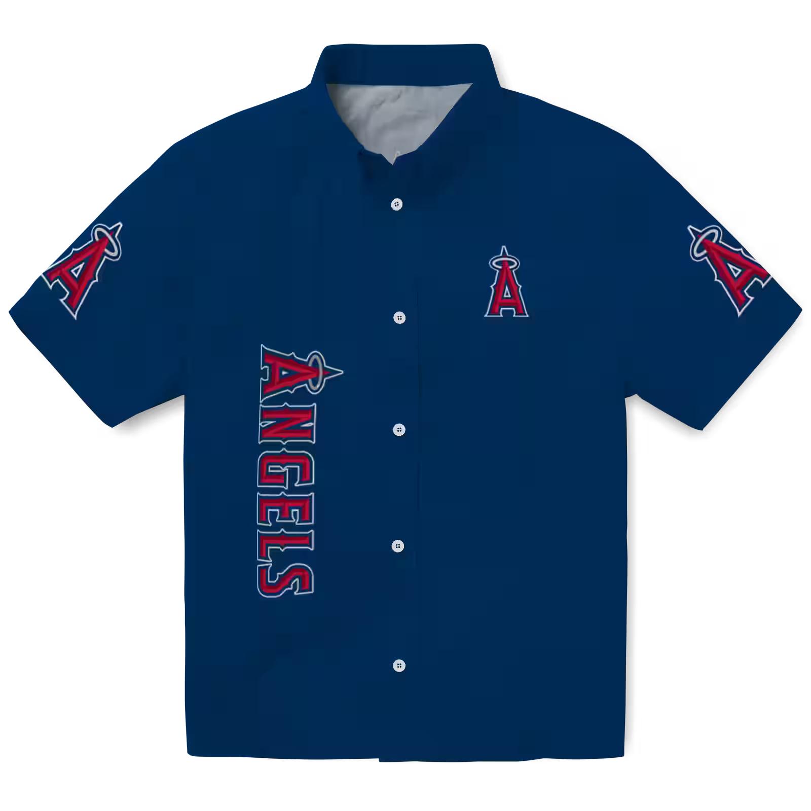 Los Angeles Angels Stuart Minion Blue Hawaiian Shirt