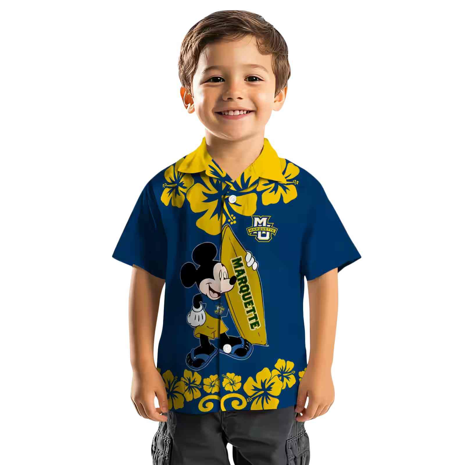 marquette golden eagles surfing mickey blue hawaiian shirt top rated