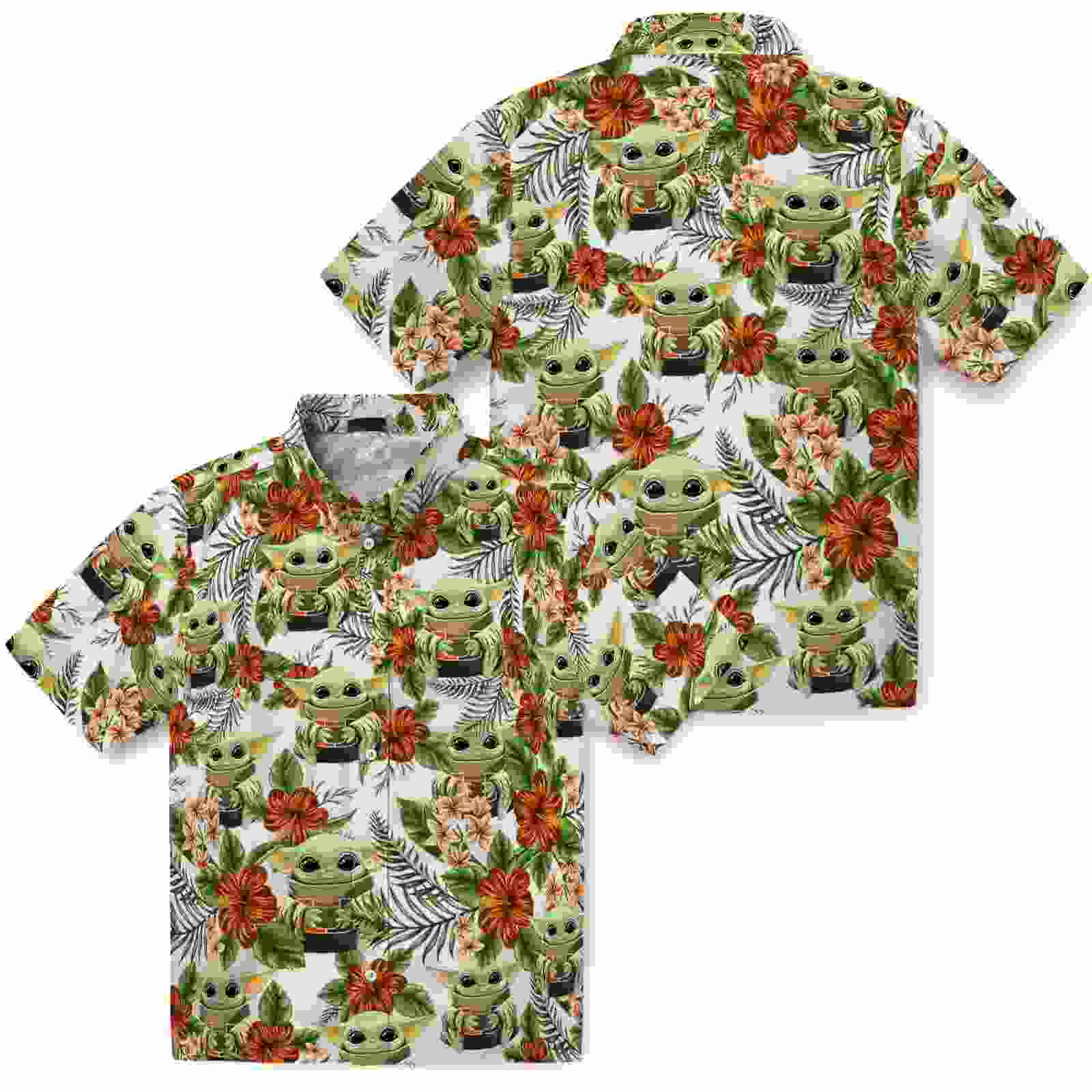 miami hurricanes tropical yoda green hawaiian shirt high quality