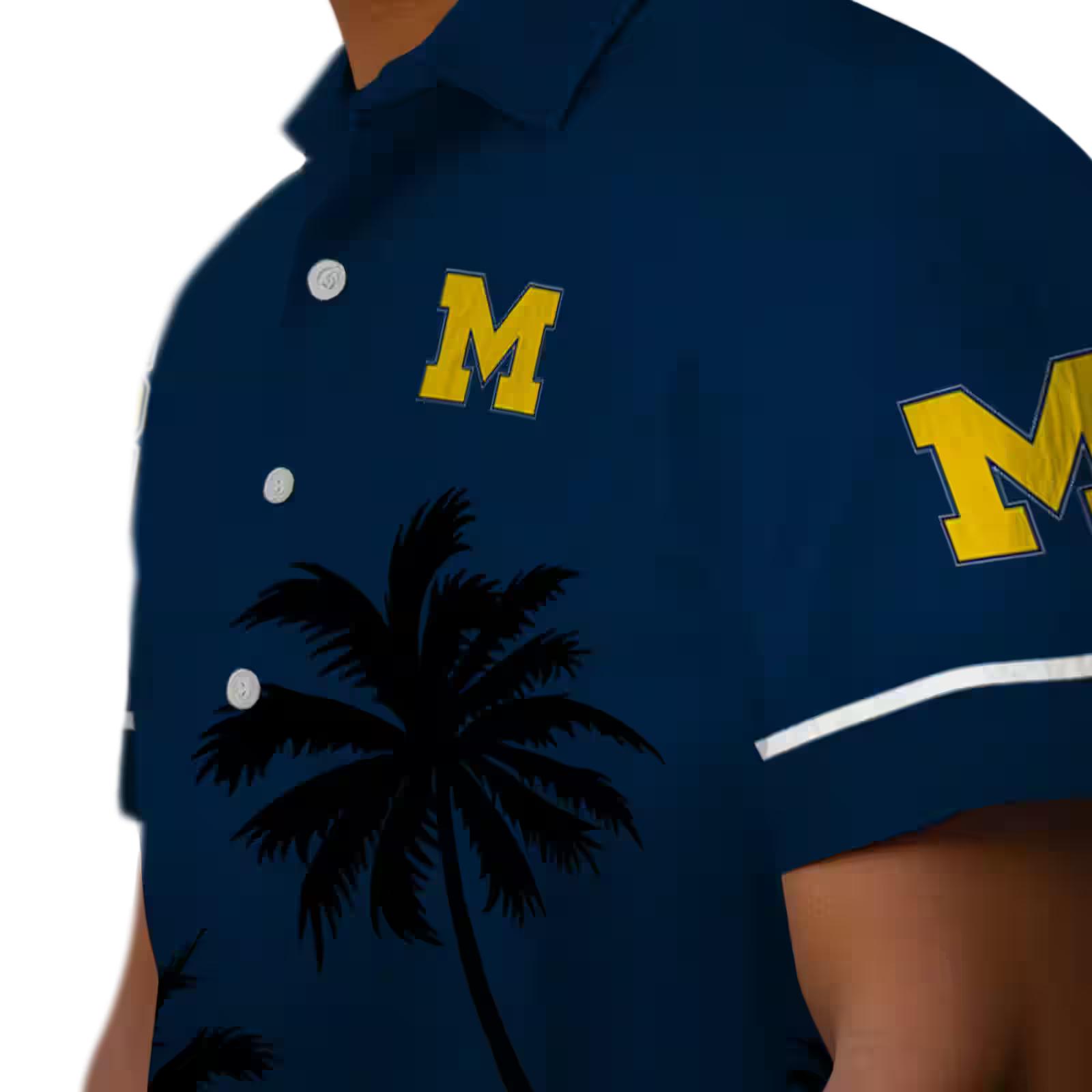 michigan wolverines beach sunset blue black hawaiian shirt trendy