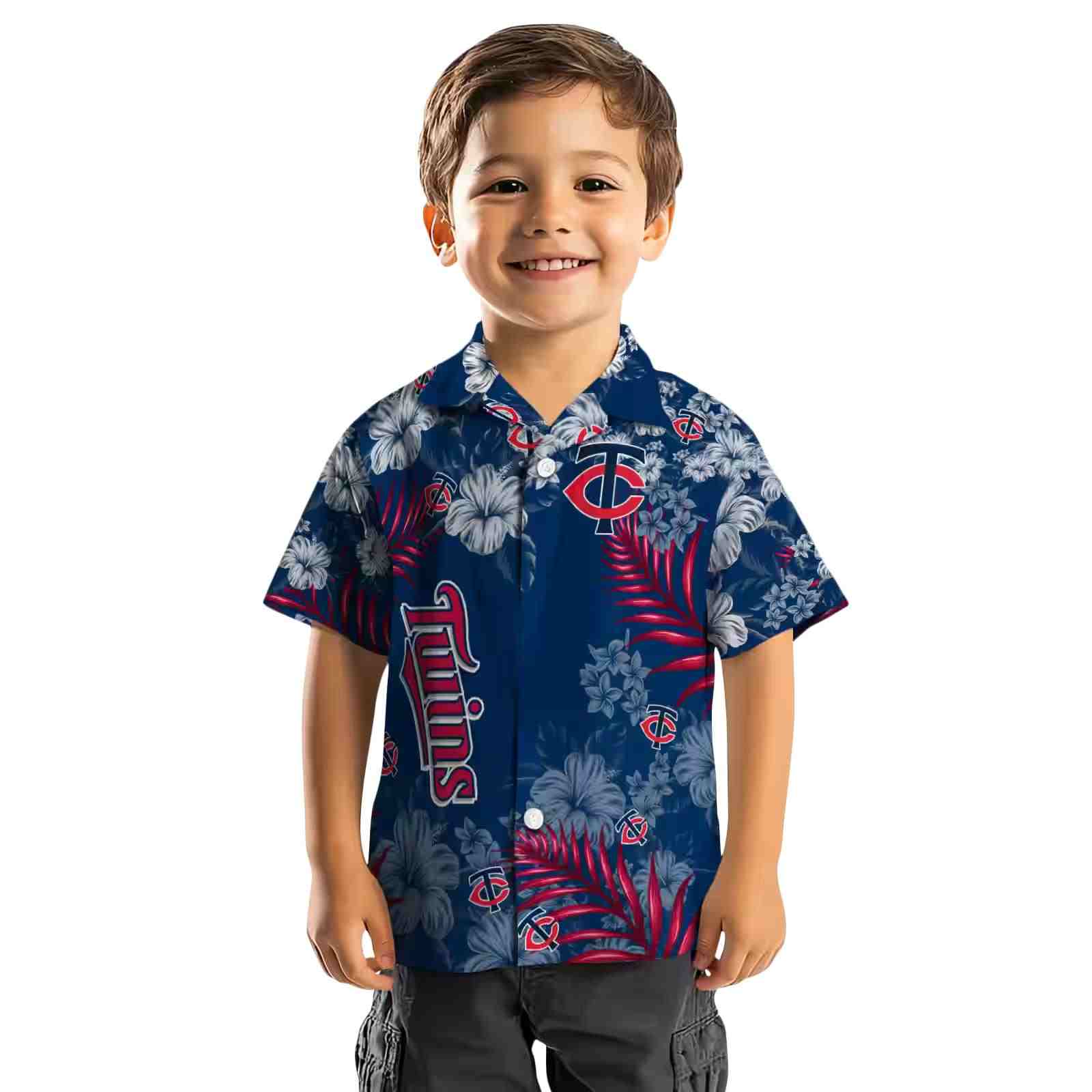 minnesota twins hibiscus print navy hawaiian shirt top rated