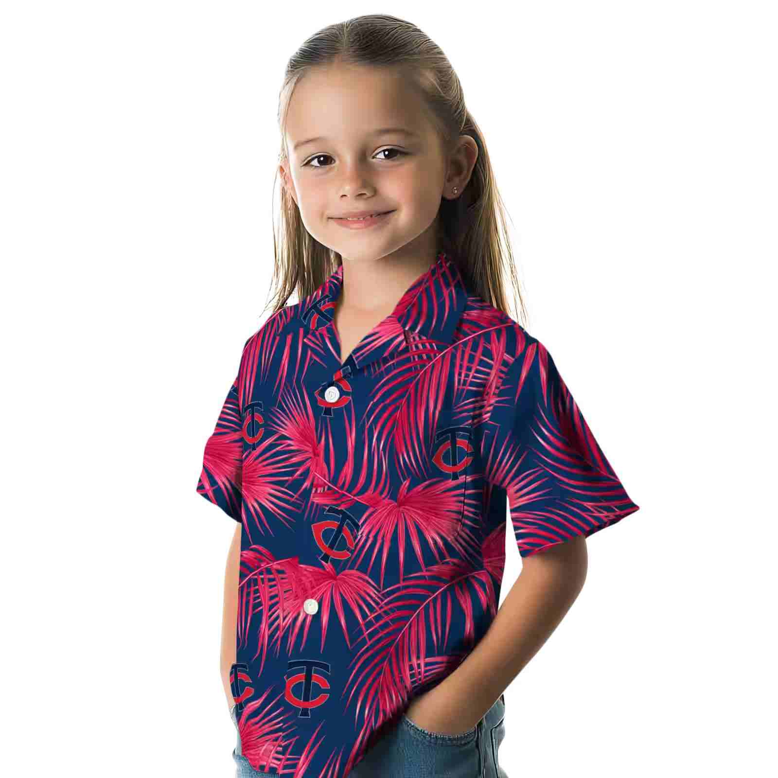 minnesota twins leafy palms navy hawaiian shirt premium grade