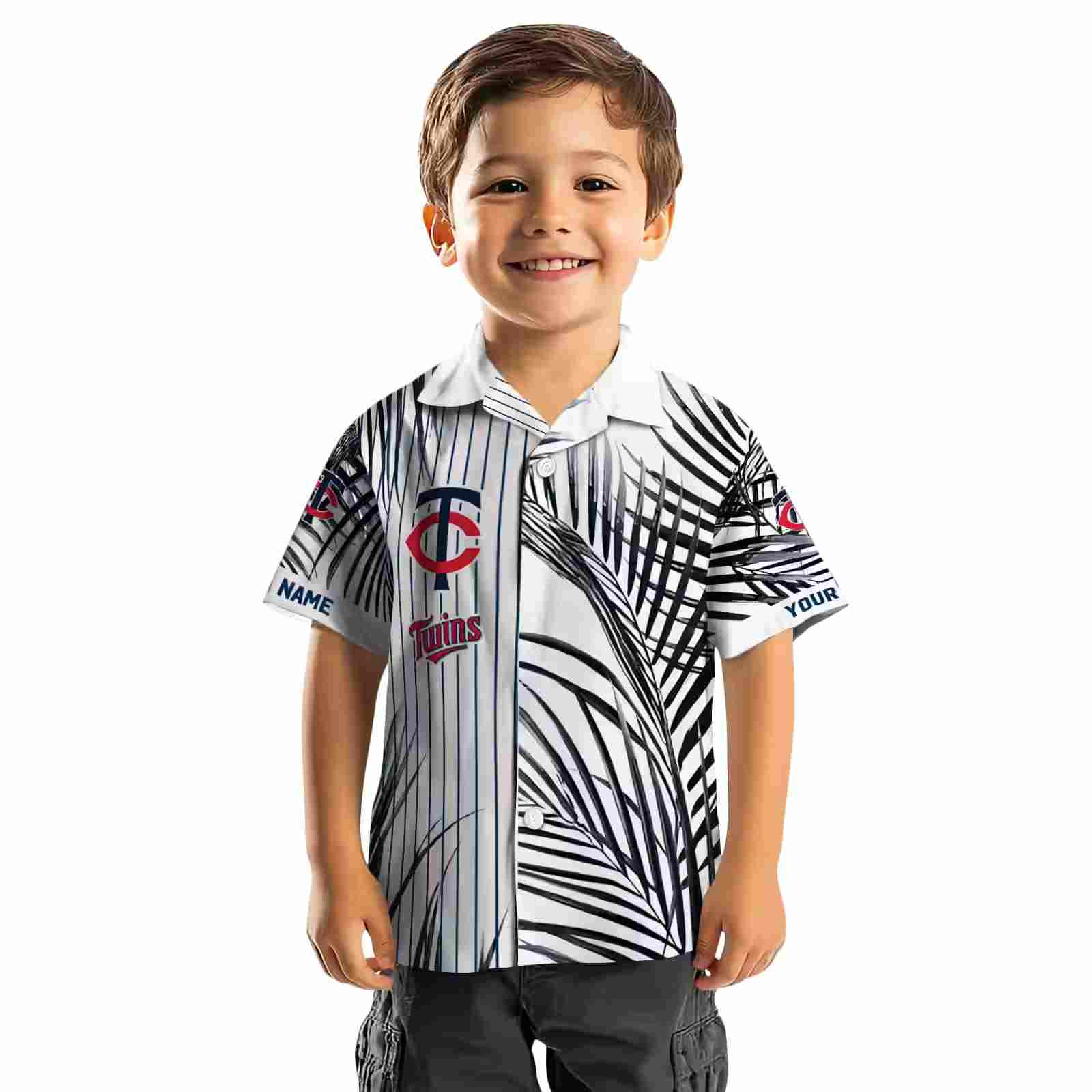 minnesota twins palm stripes navy black white hawaiian shirt top rated