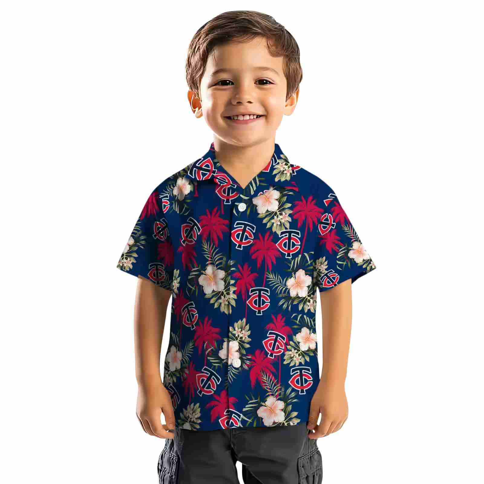 minnesota twins palm tree flower navy hawaiian shirt top rated