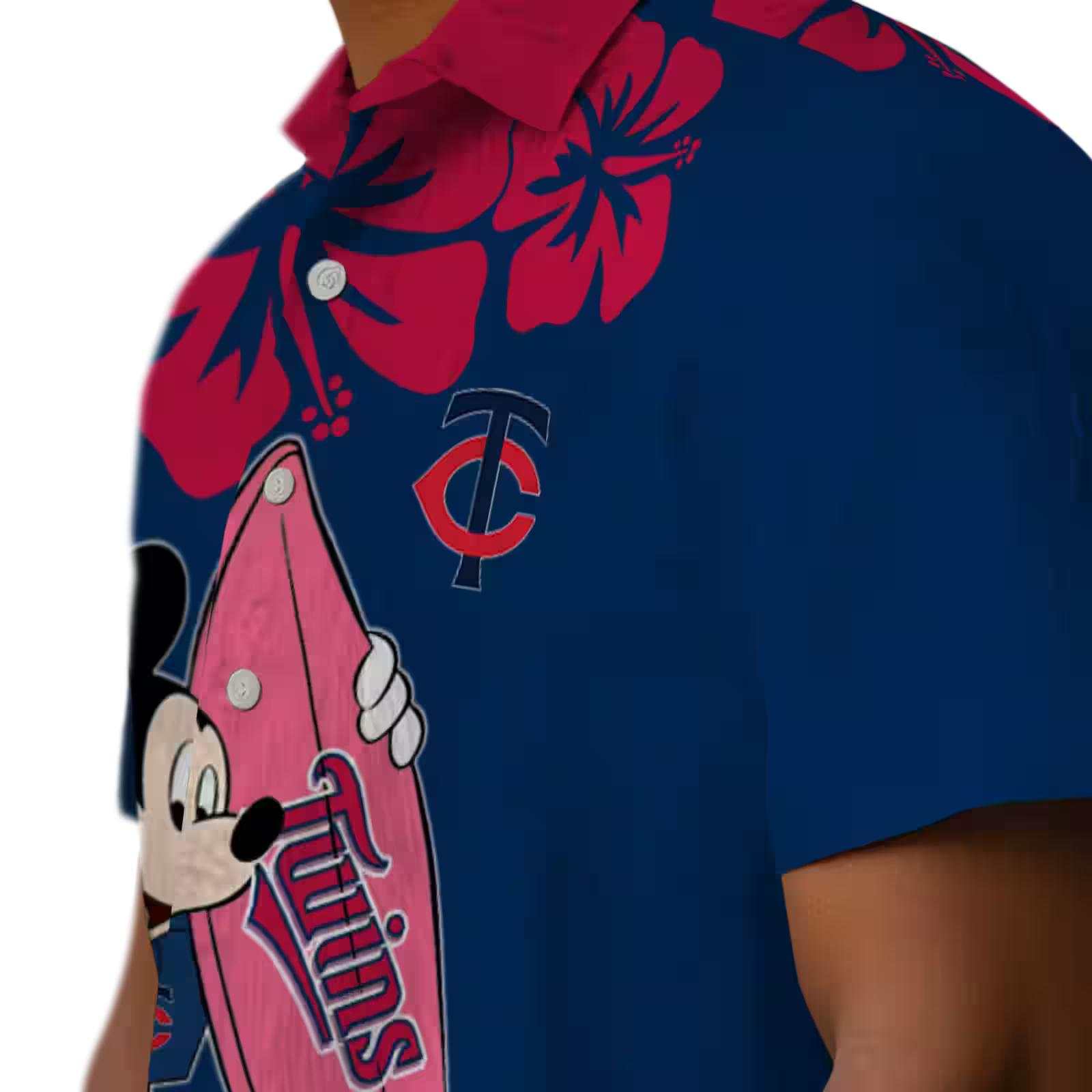 minnesota twins surfing mickey navy hawaiian shirt trendy