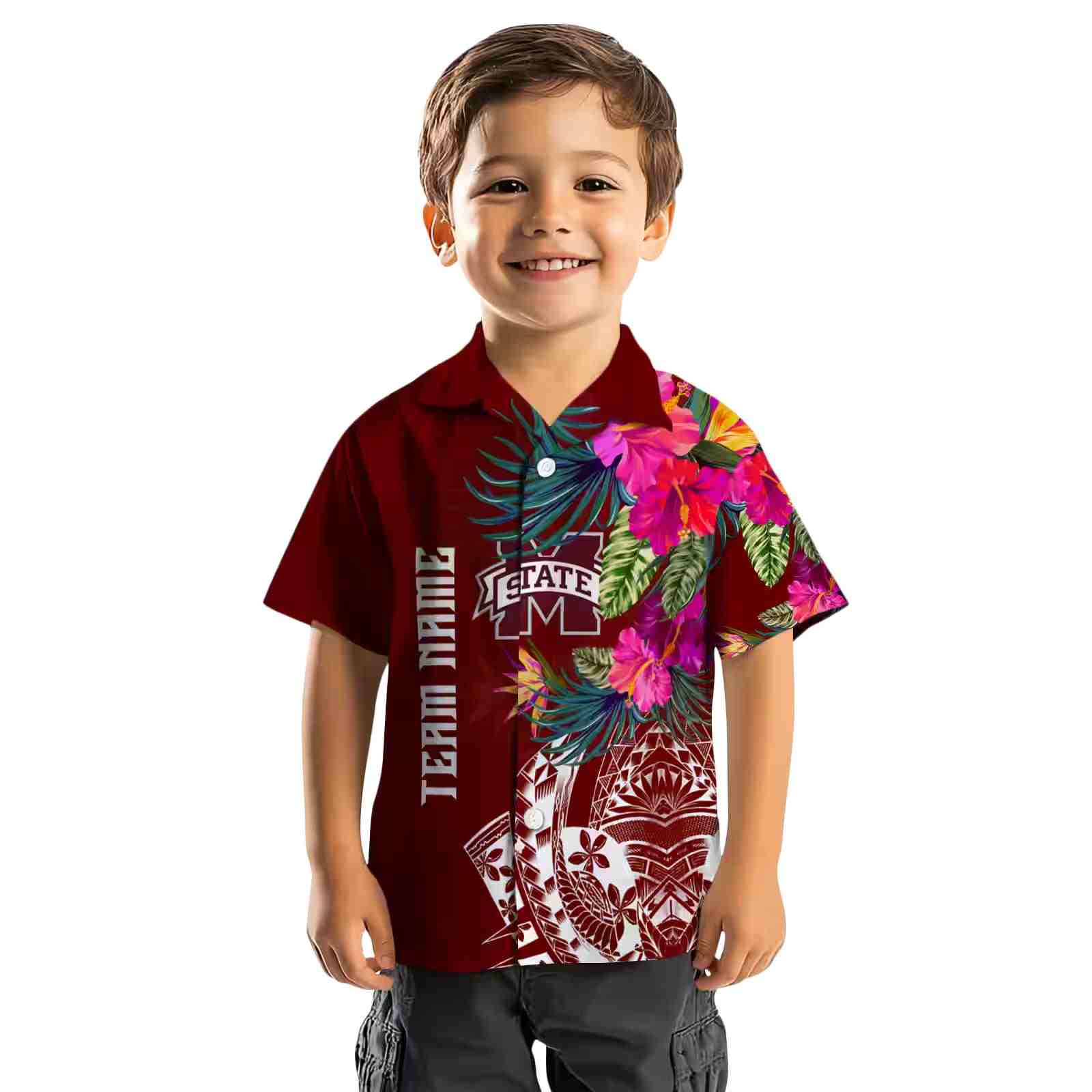 mississippi state bulldogs floral polynesian maroon hawaiian shirt top rated