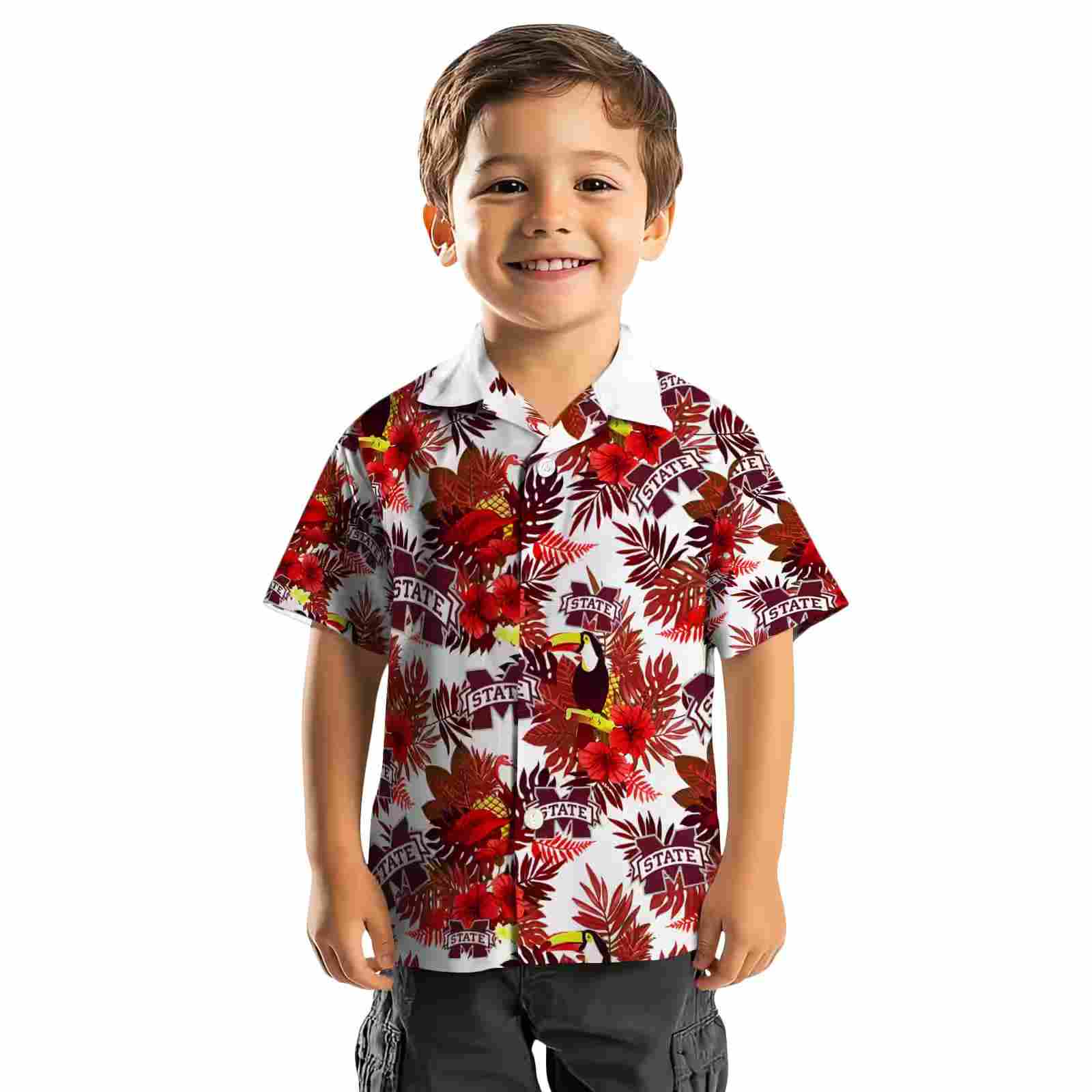 mississippi state bulldogs floral toucan maroon red hawaiian shirt top rated