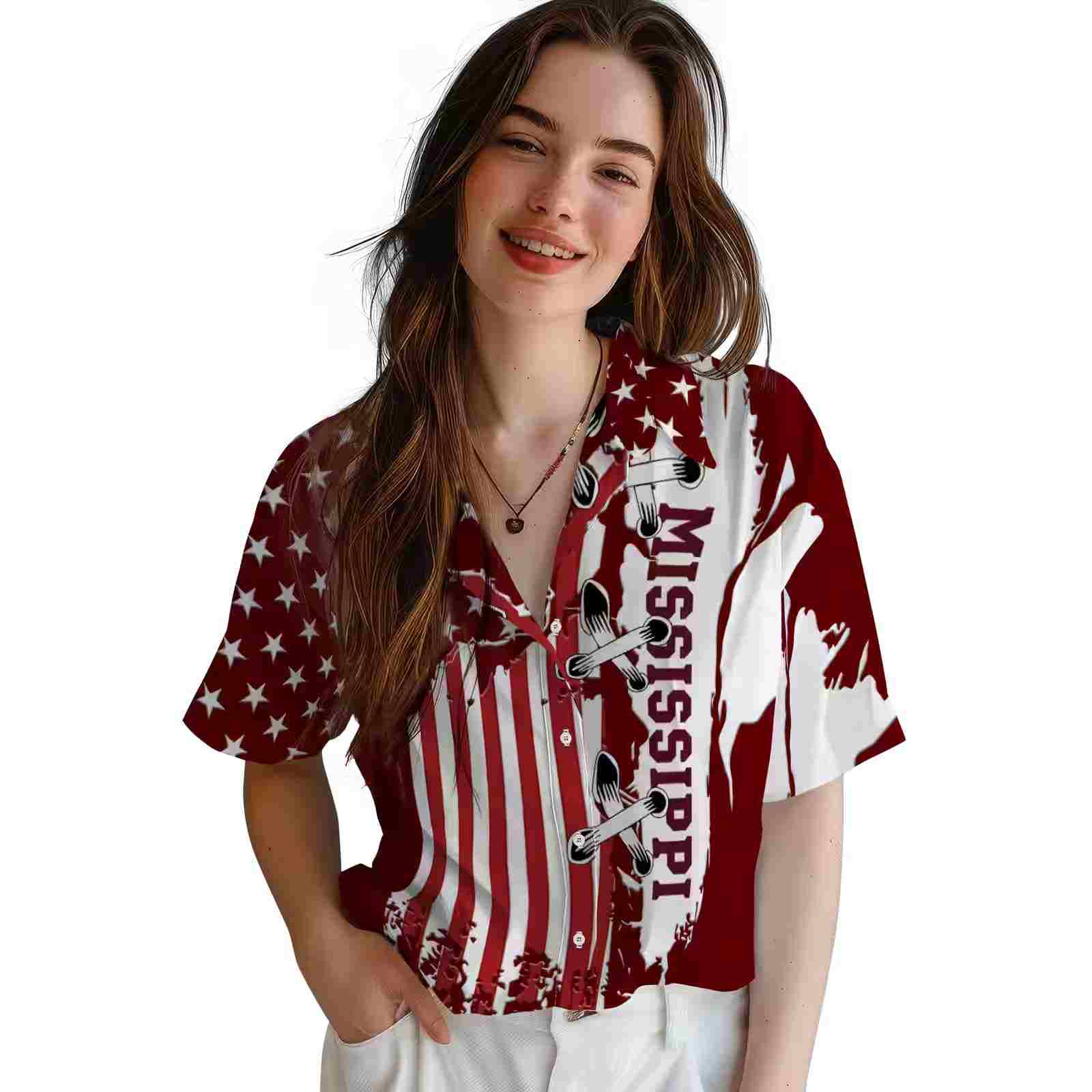 mississippi state bulldogs stitched flag maroon hawaiian shirt latest model