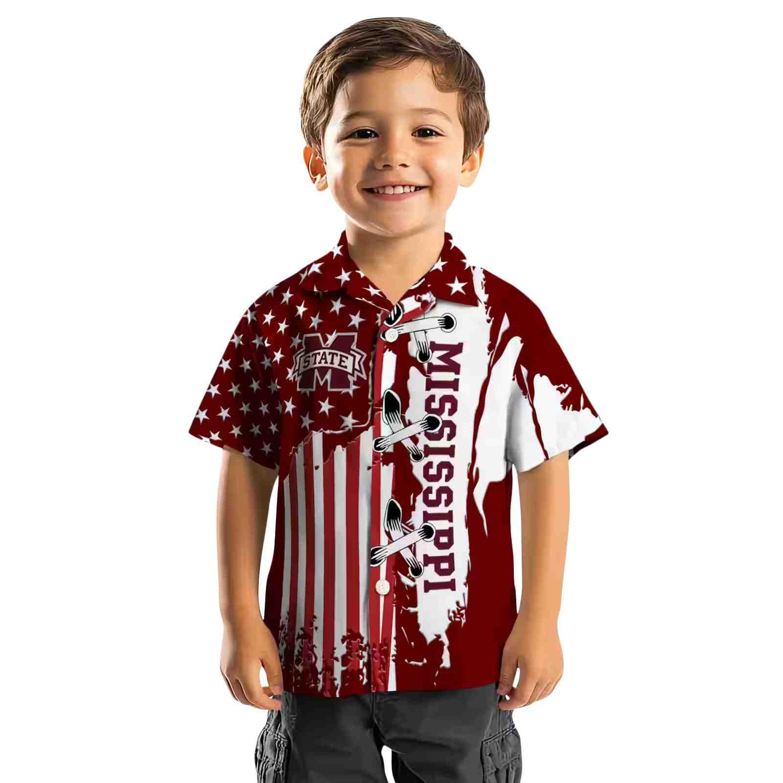 mississippi state bulldogs stitched flag maroon hawaiian shirt top rated