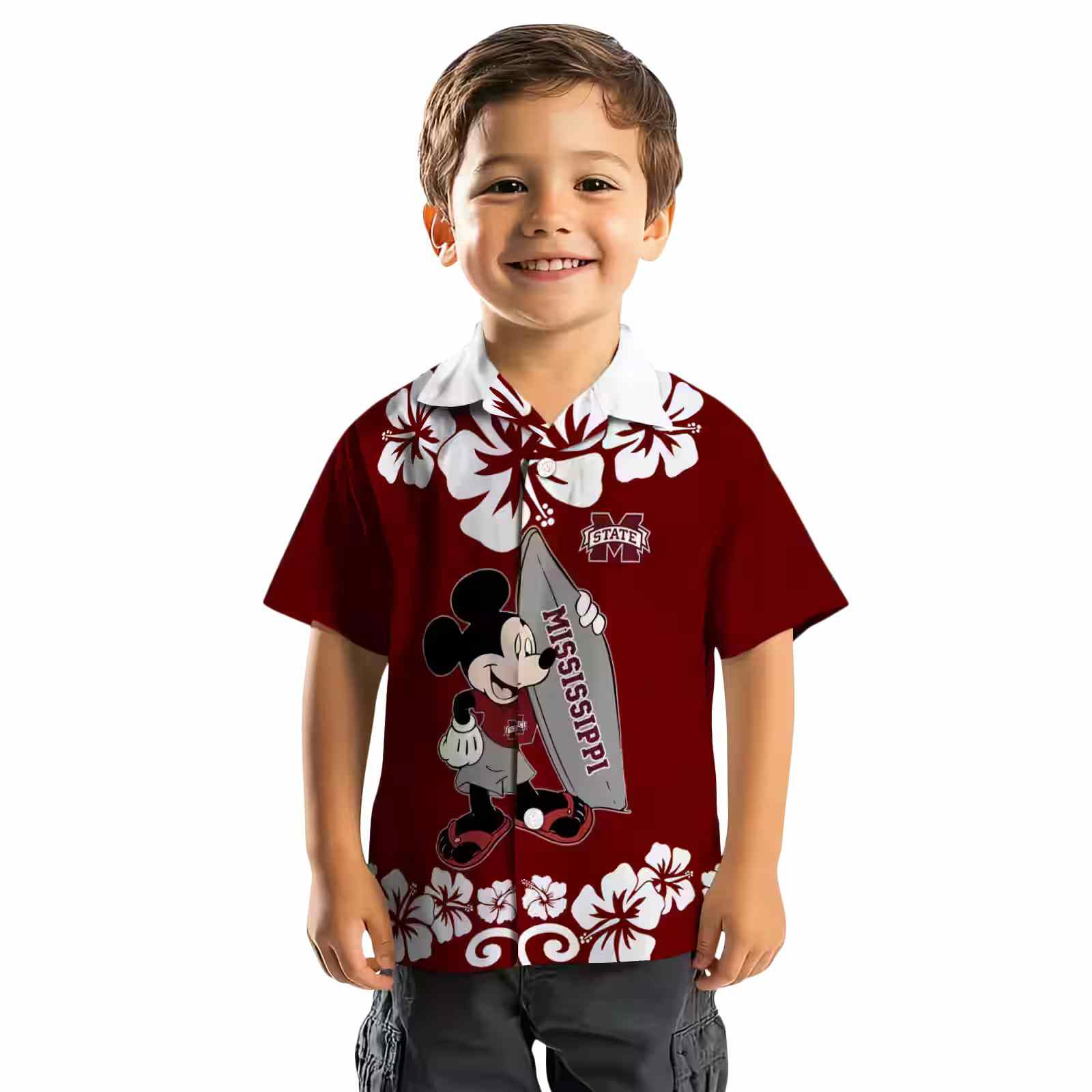 mississippi state bulldogs surfing mickey maroon hawaiian shirt top rated