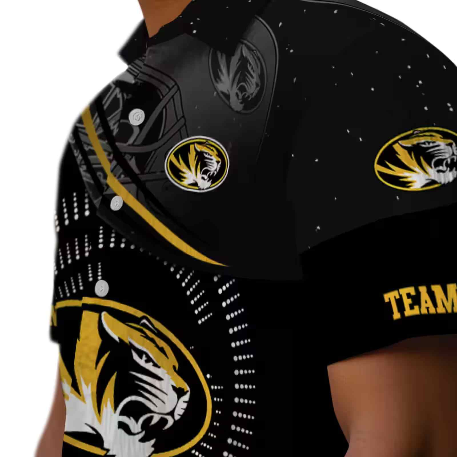 missouri tigers football wave black hawaiian shirt trendy